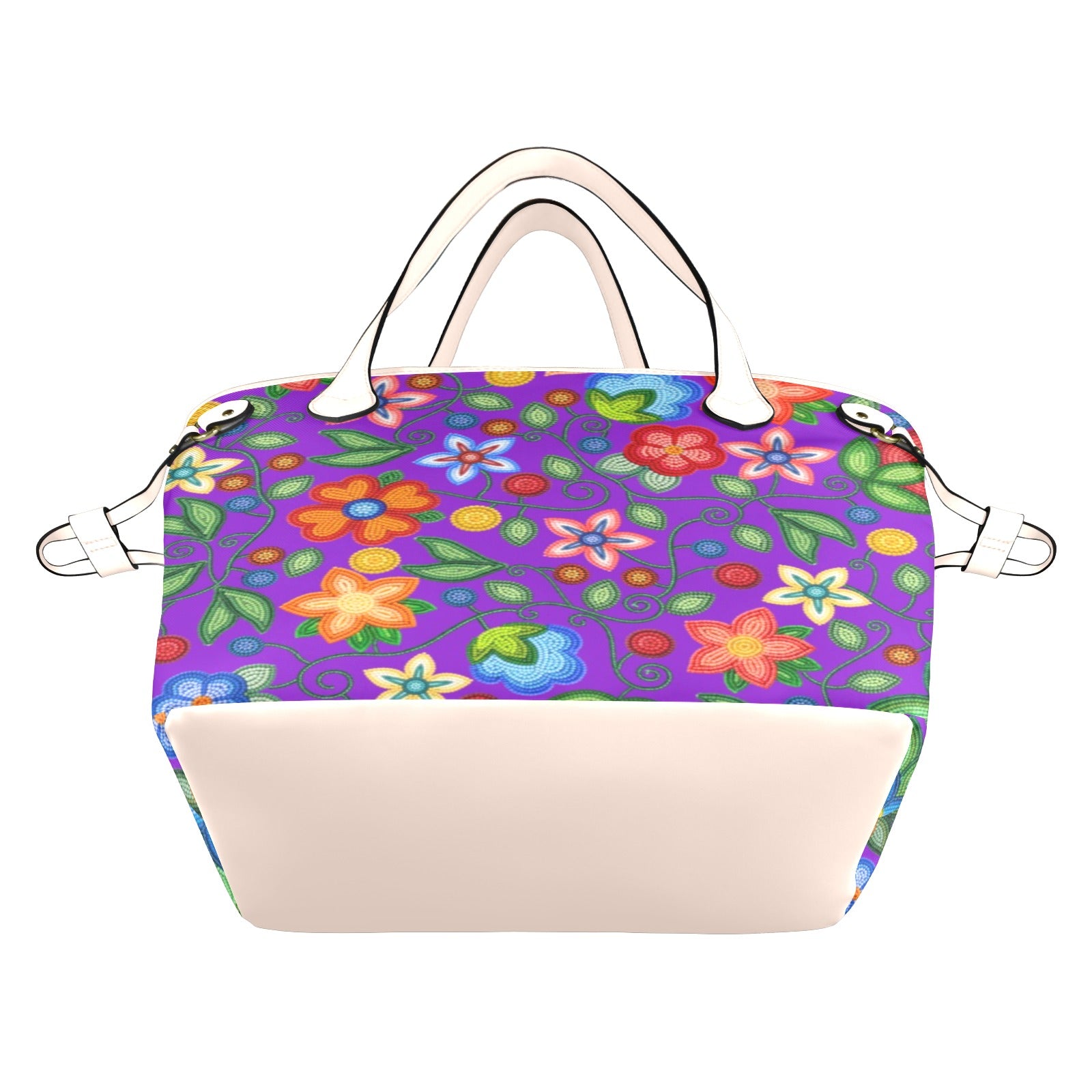 Morning Harmony Purple Clover Canvas Tote Bag