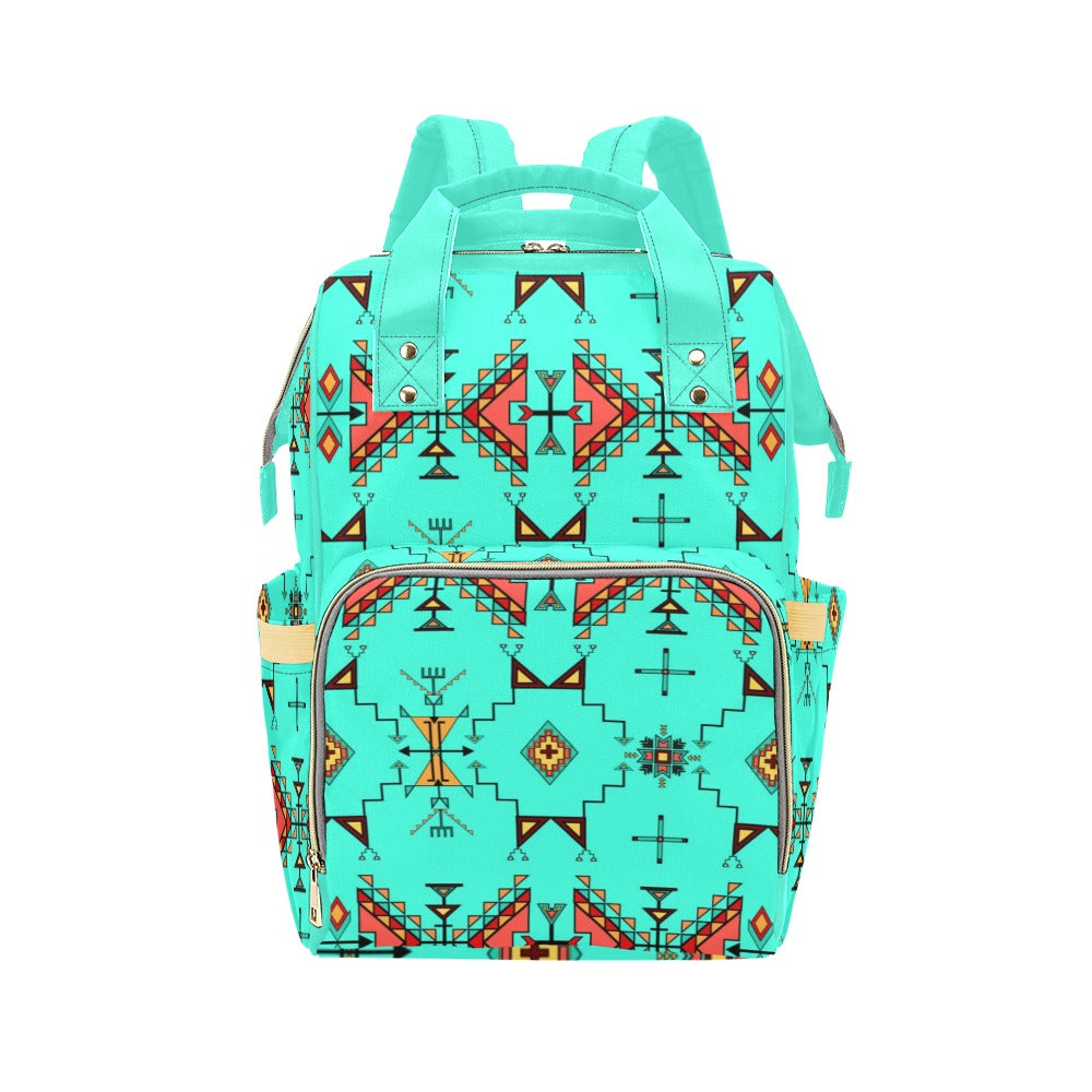 Thunder Flight Turquoise Multi-Function Diaper Backpack/Diaper Bag