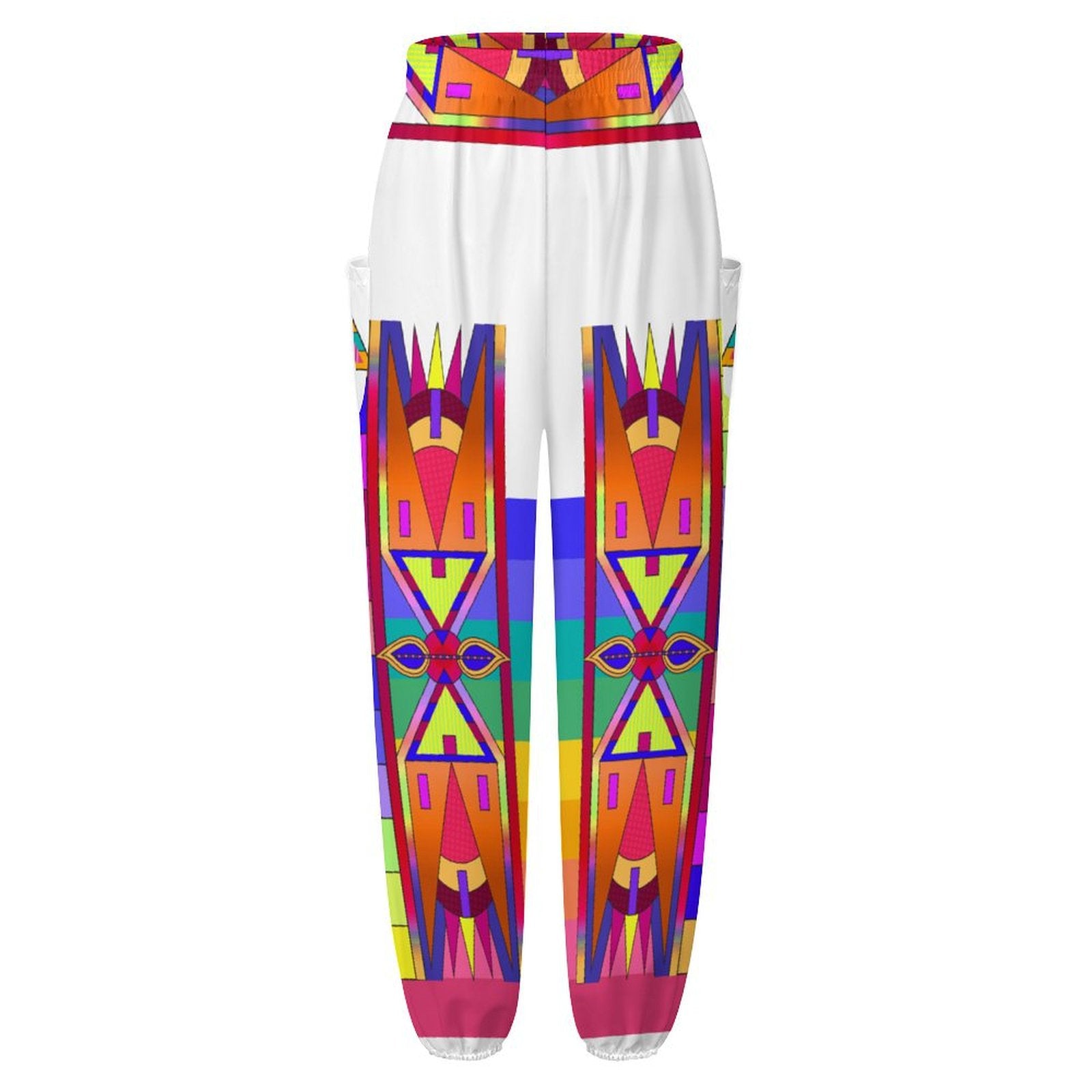 Rainbow Spirit Path White Ribbon Joggers