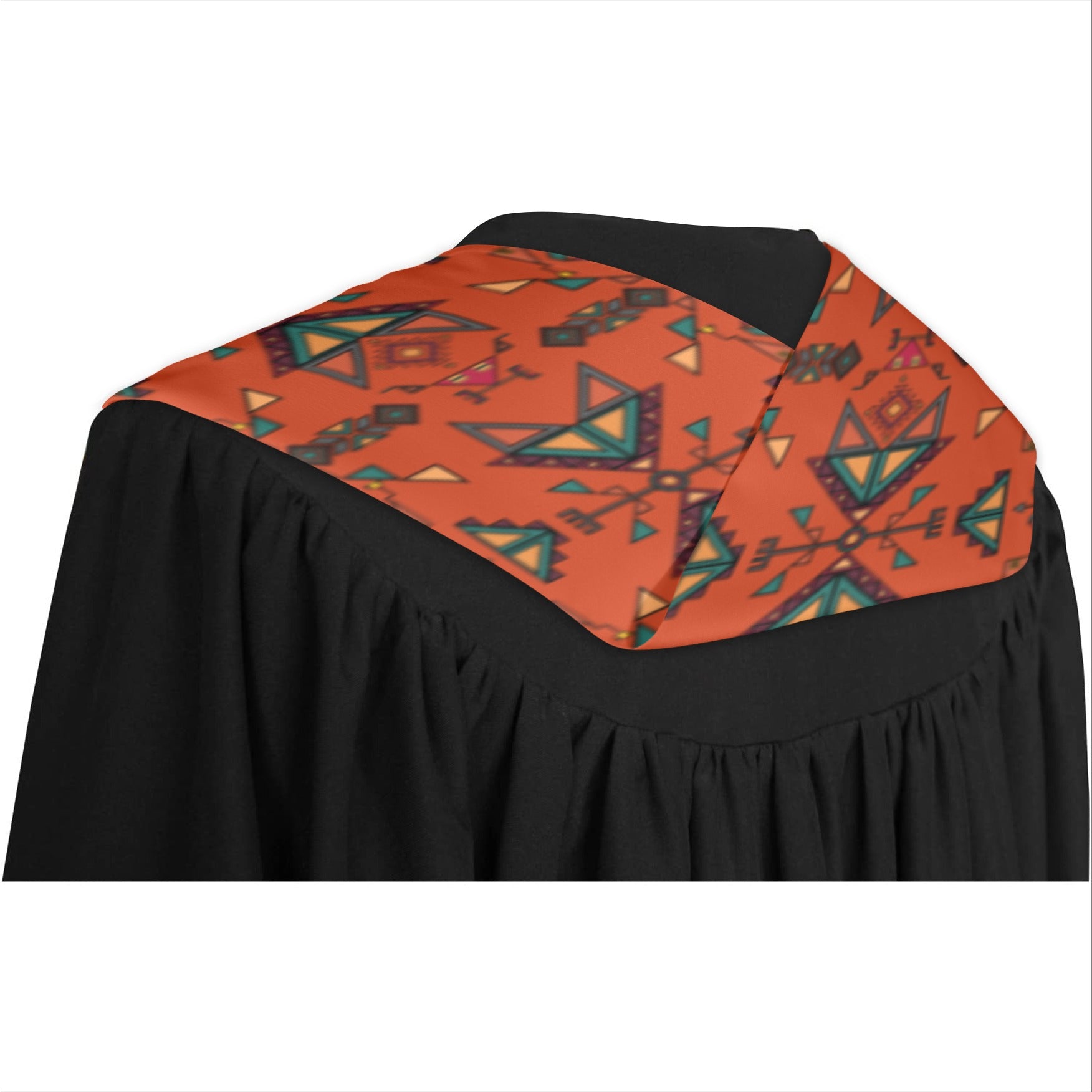 Arrow Dawn Orange Graduation Stole