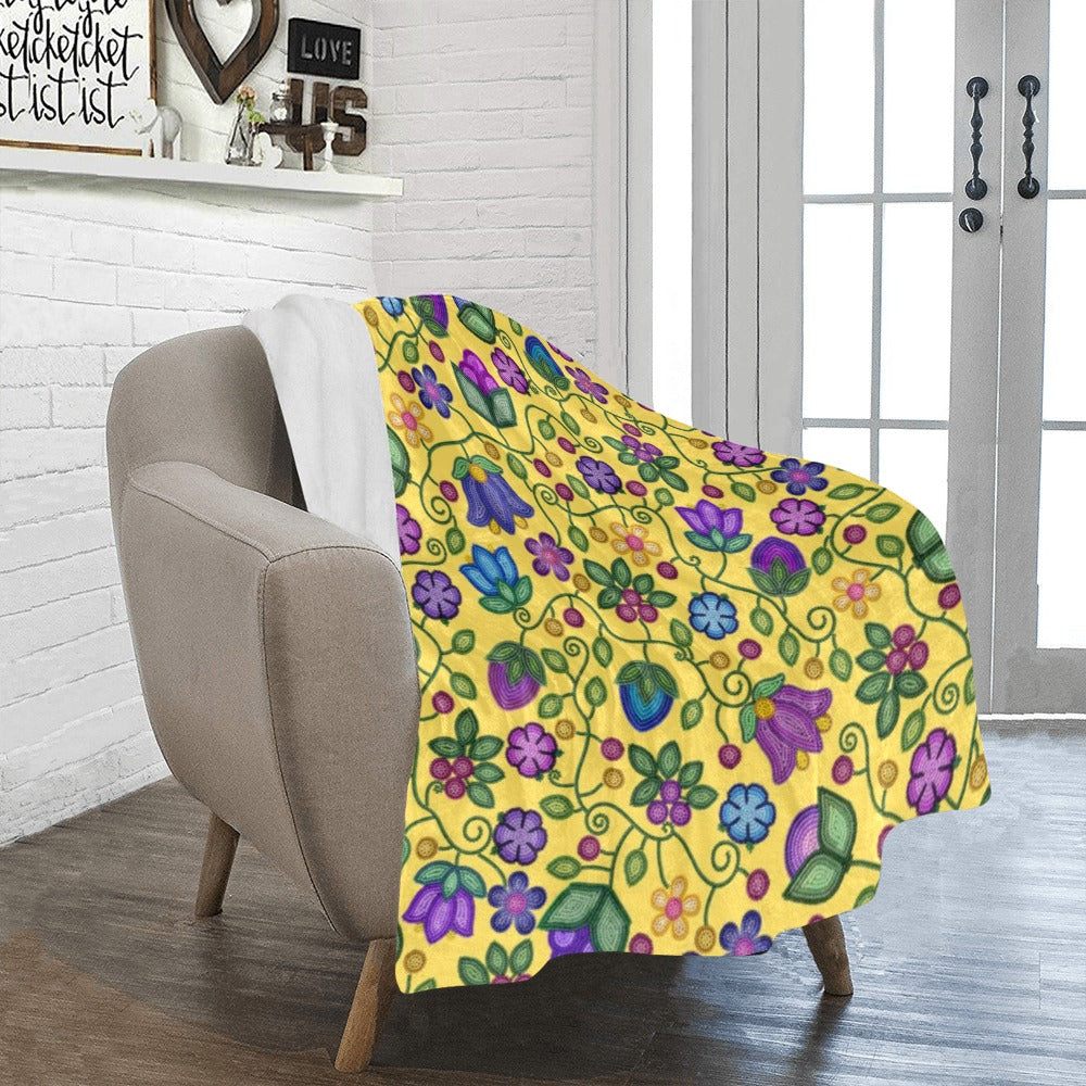 Bloom Uplift Yellow Ultra-Soft Micro Fleece Blanket 40"x50"