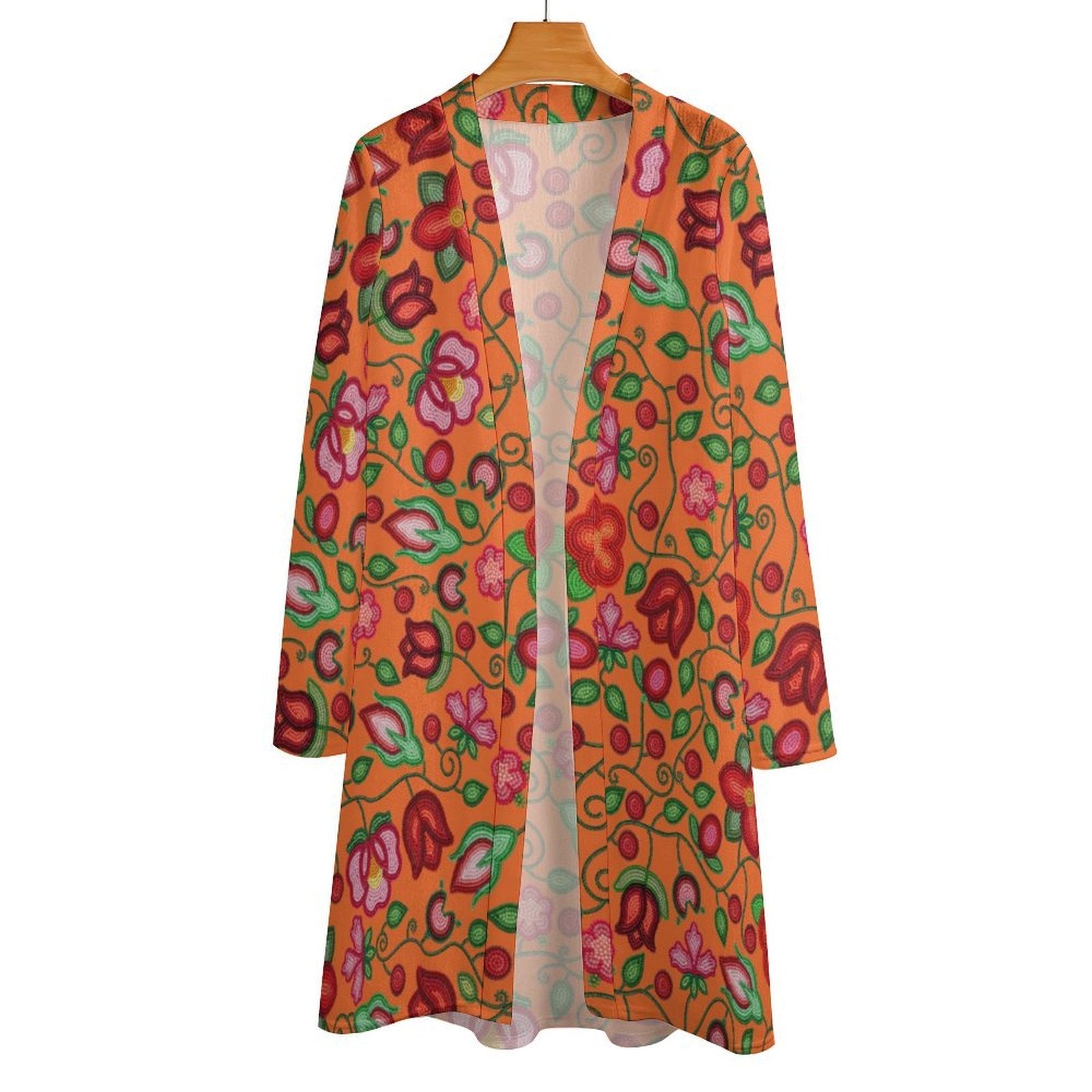 Rose Reverie Orange Cardigan