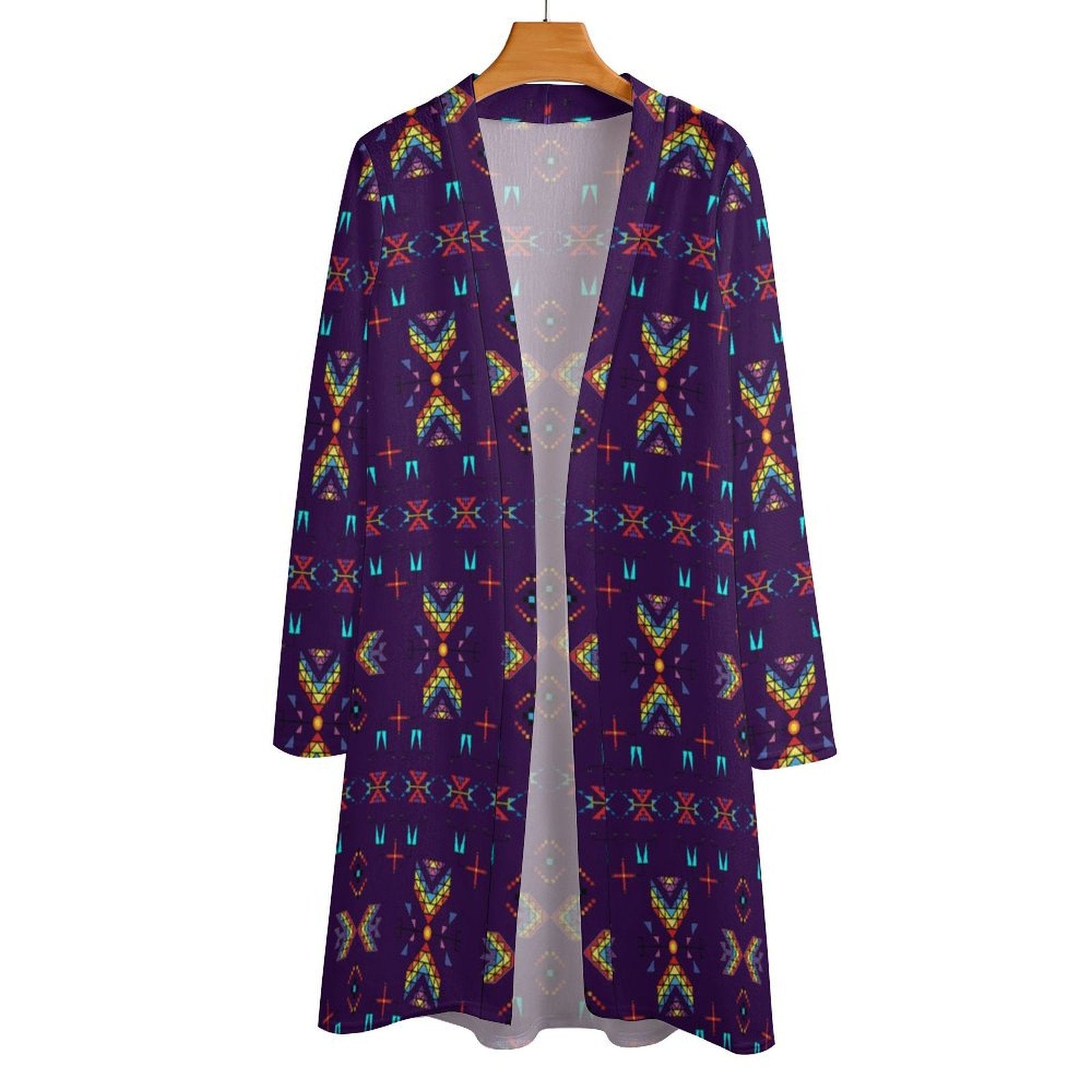 Rainy Chief Rainbow Dark Purple Cardigan