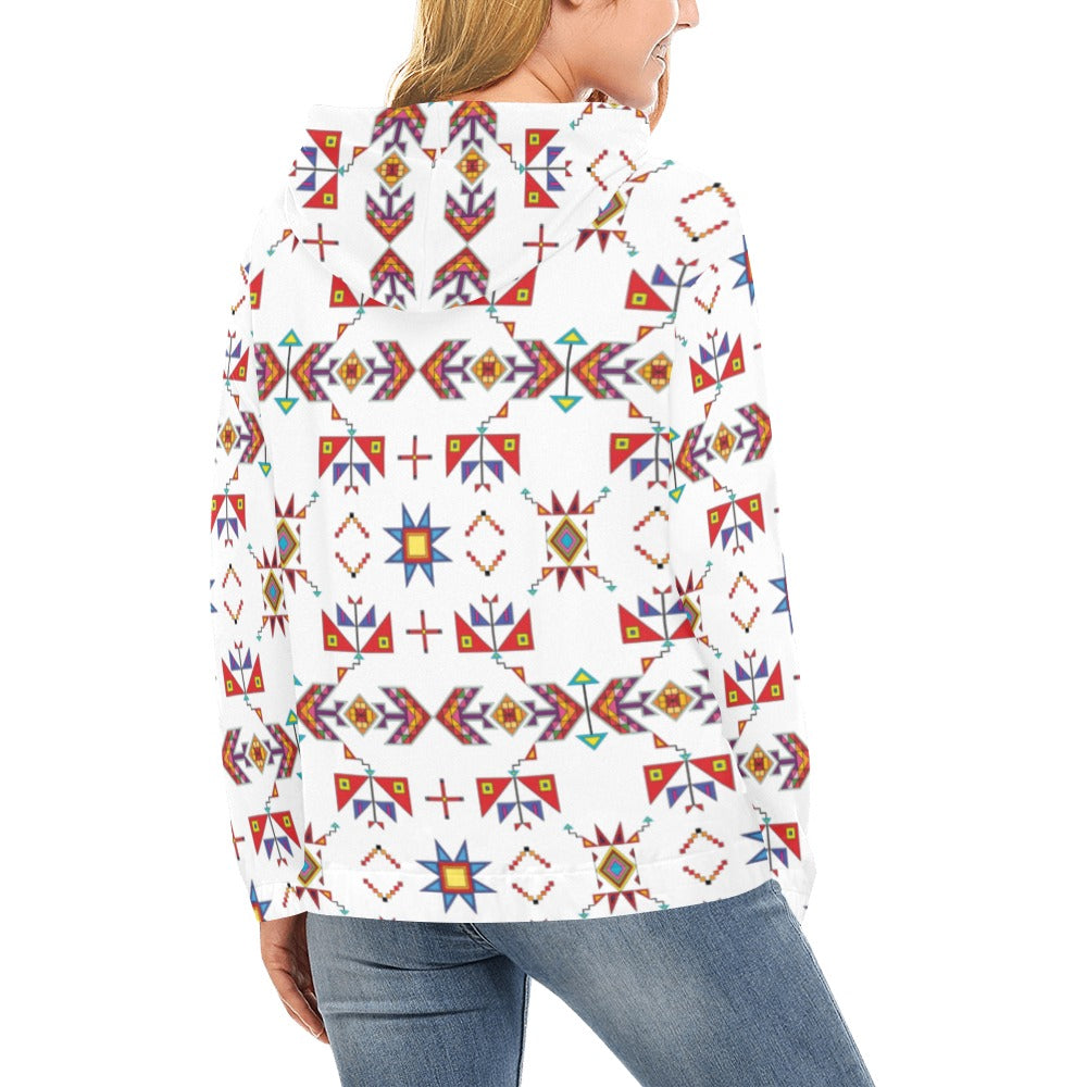 Scattered Generations White Hoodie for Women (USA Size)