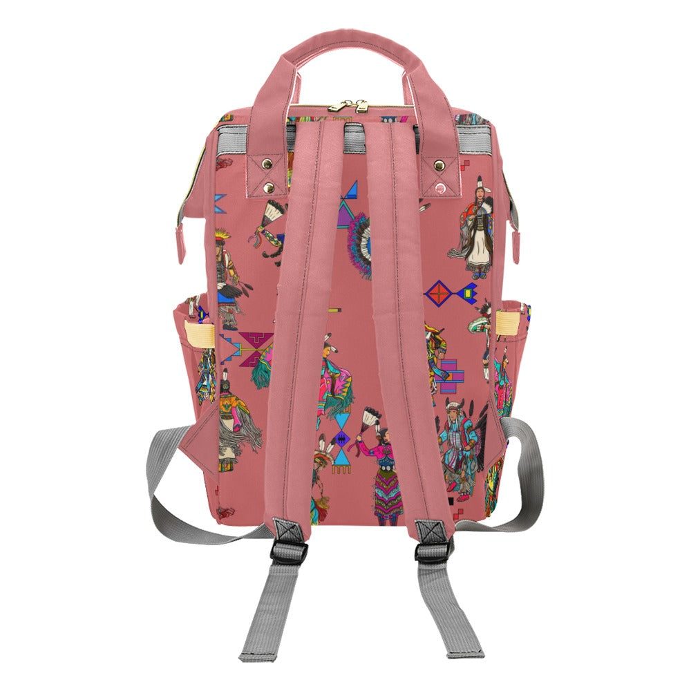 Grand Entry Dancers Terra Cotta Multi-Function Diaper Backpack/Diaper Bag