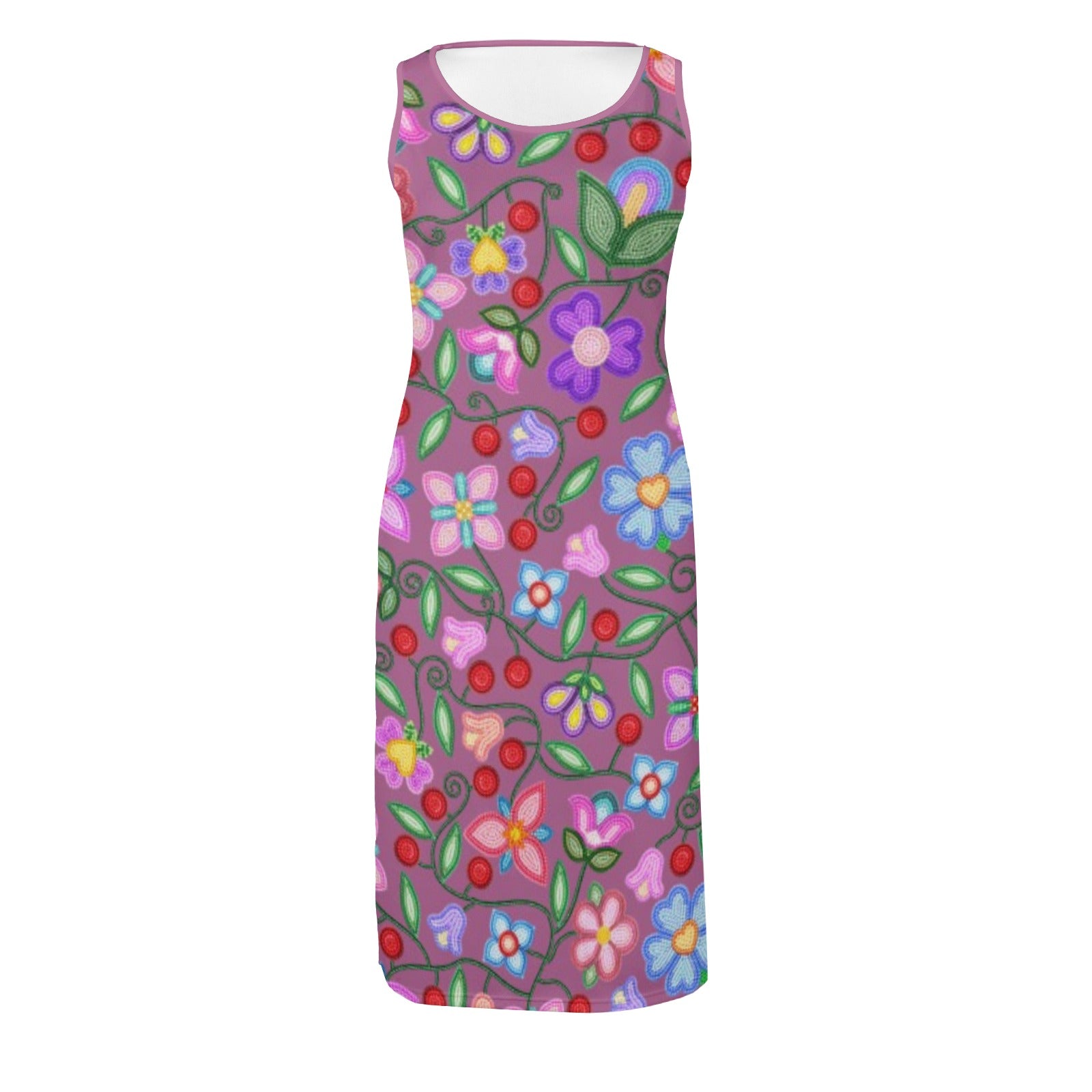 Petal Harmony Dusty Rose Phaedra Sleeveless Open Fork Long Dress
