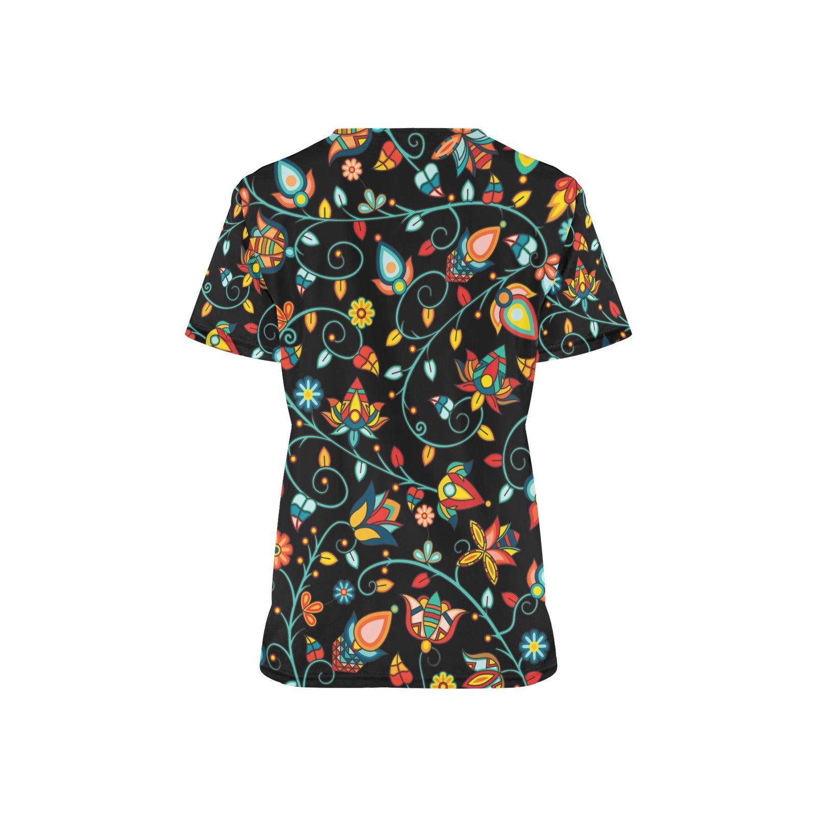 Thorny Path Black Scrub Top