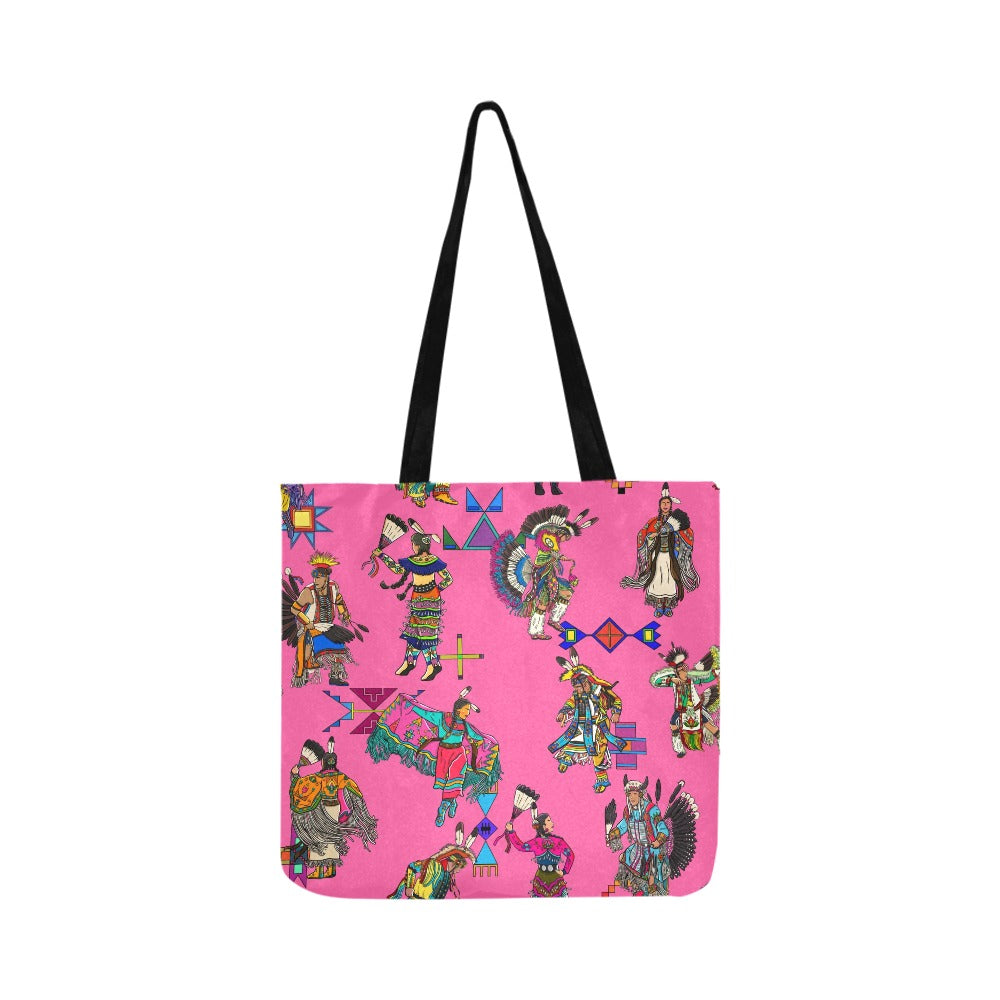 Grand Entry Dancer Pink Reusable Shopping Bag (Two sides)