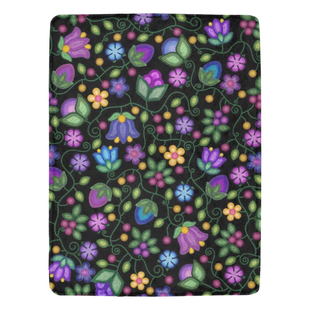 Bloom Uplift Black Ultra-Soft Micro Fleece Blanket 60"x80"