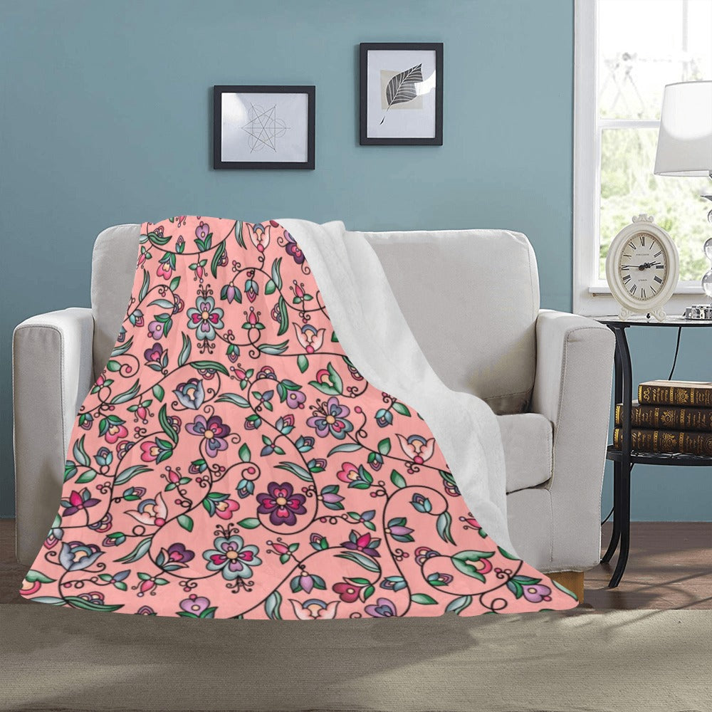 Amber Evening Garland Peach Ultra-Soft Micro Fleece Blanket 50"x60"