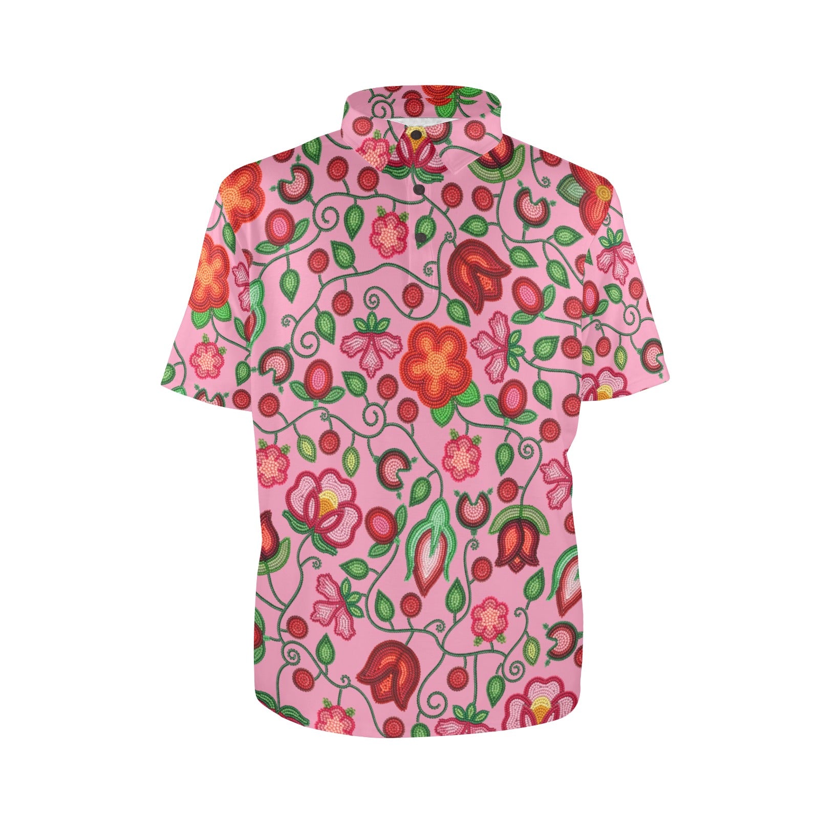 Rose Reverie Pink Polo Shirt