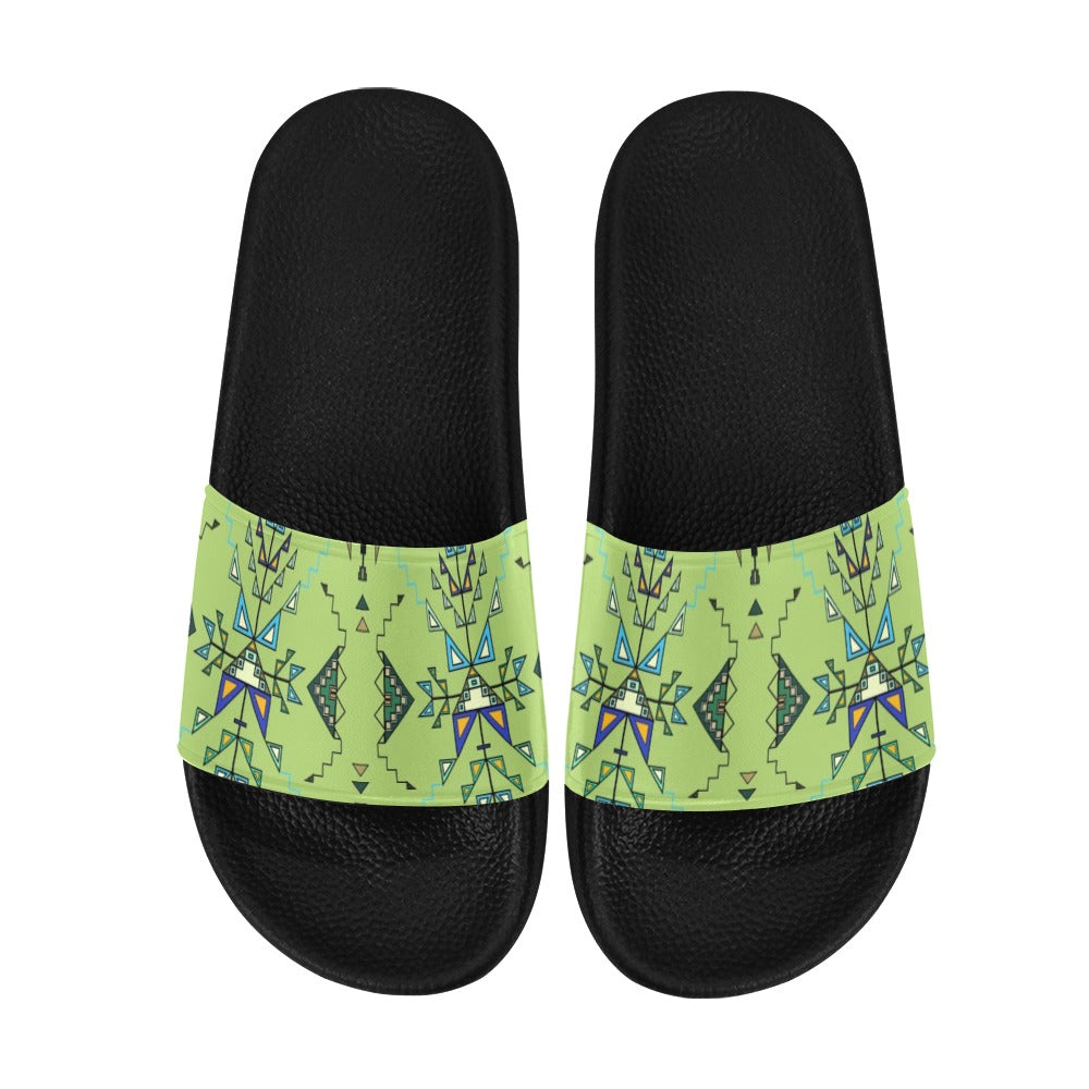Bear Shield Green Women's Slide Sandals