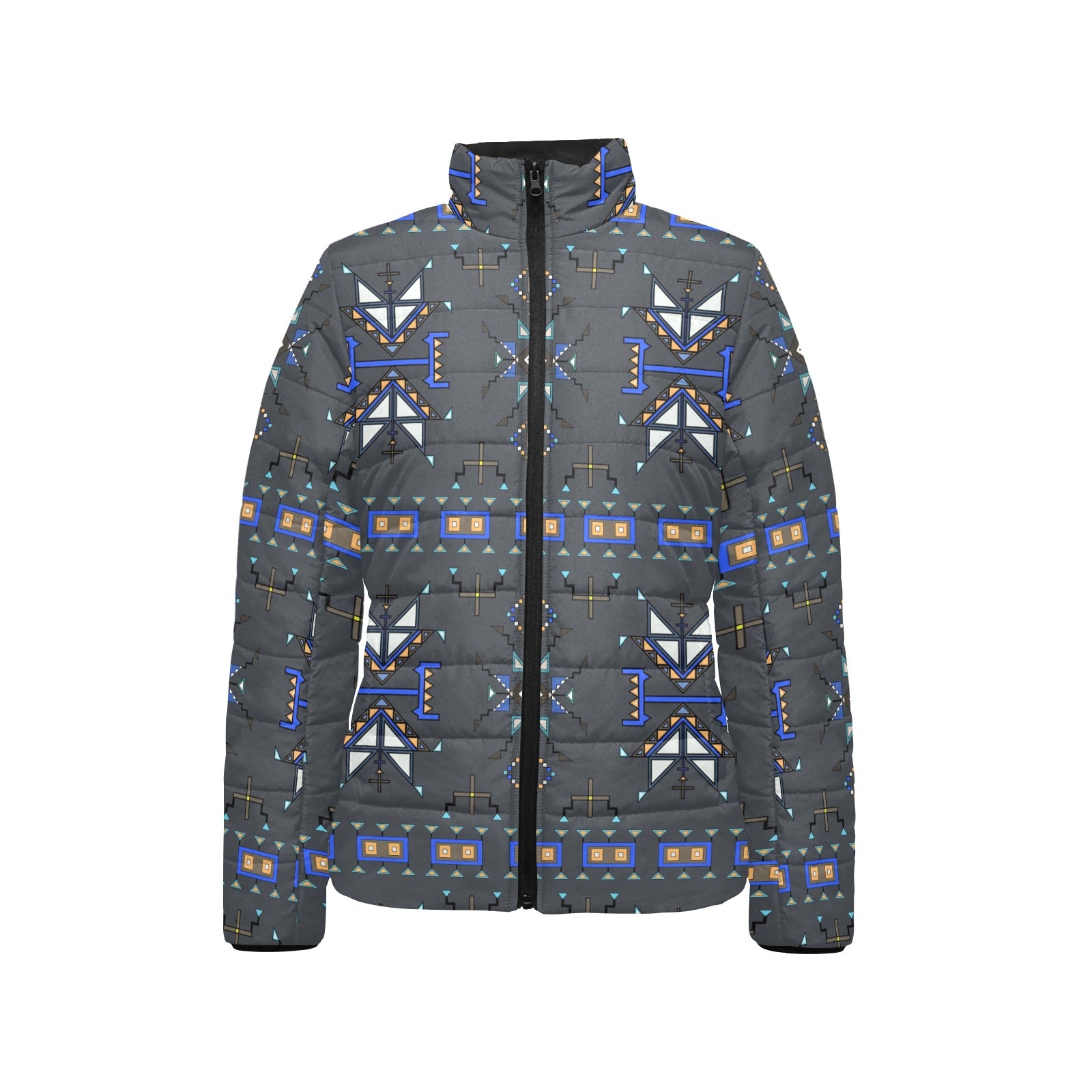 Eagle Strike Gray Women's Stand Collar Padded Jacket