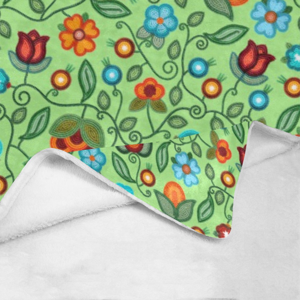 Prairie Fire Petals Sage Ultra-Soft Micro Fleece Blanket 60"x80"
