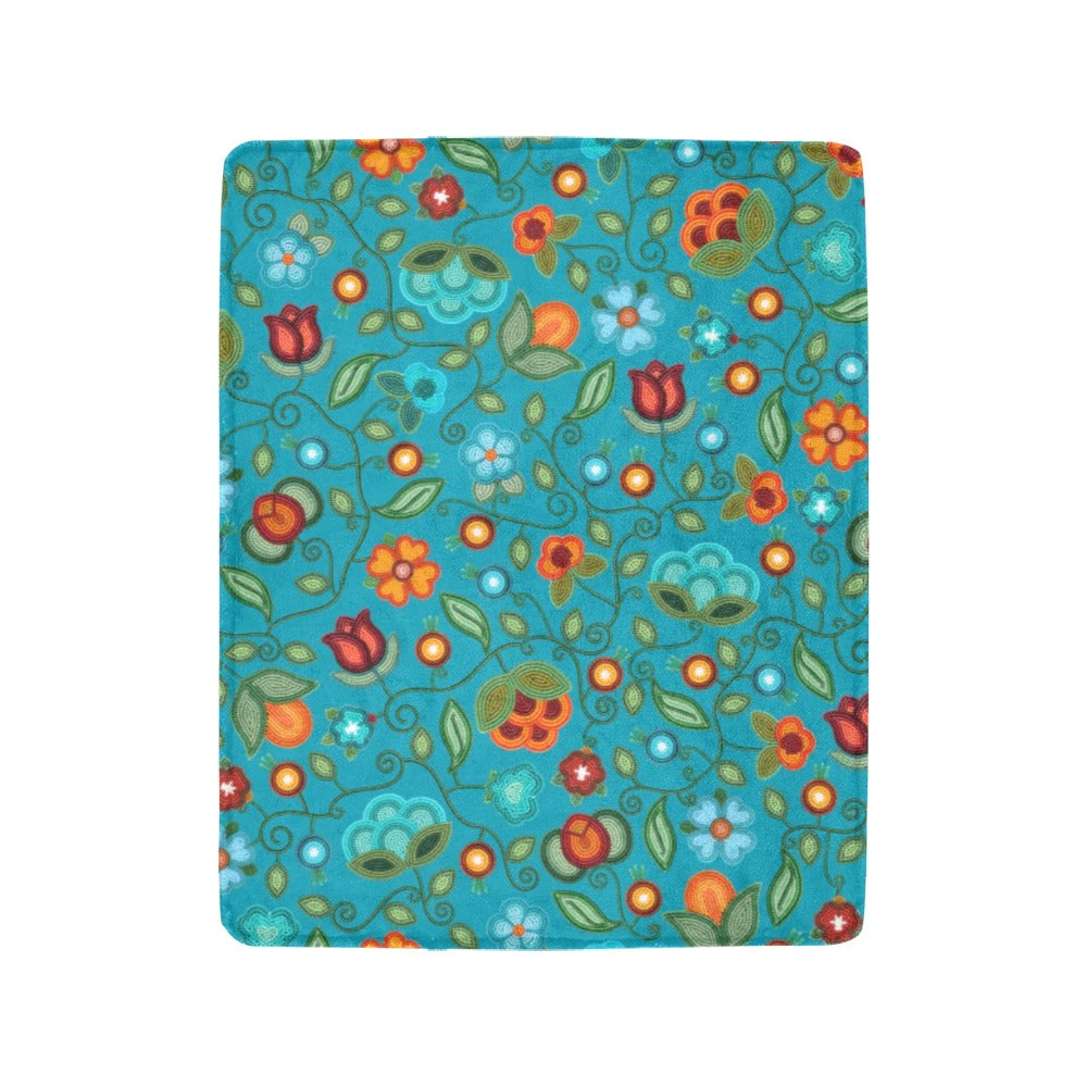 Prairie Fire Petals Ocean Ultra-Soft Micro Fleece Blanket 40"x50"