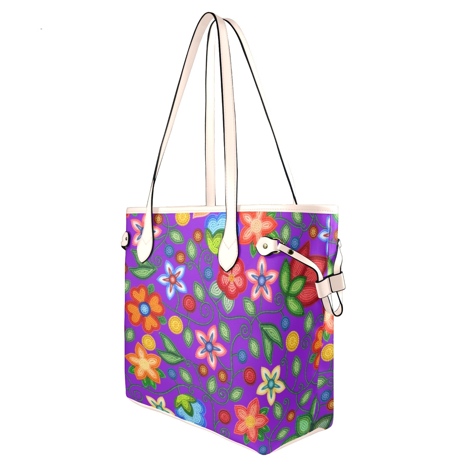 Morning Harmony Purple Clover Canvas Tote Bag