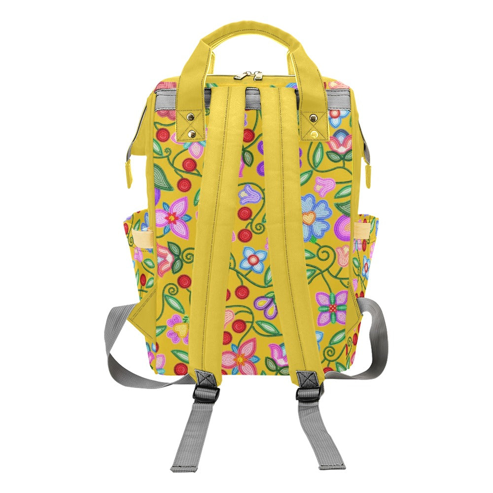 Petal Harmony Ochre Multi-Function Diaper Backpack/Diaper Bag