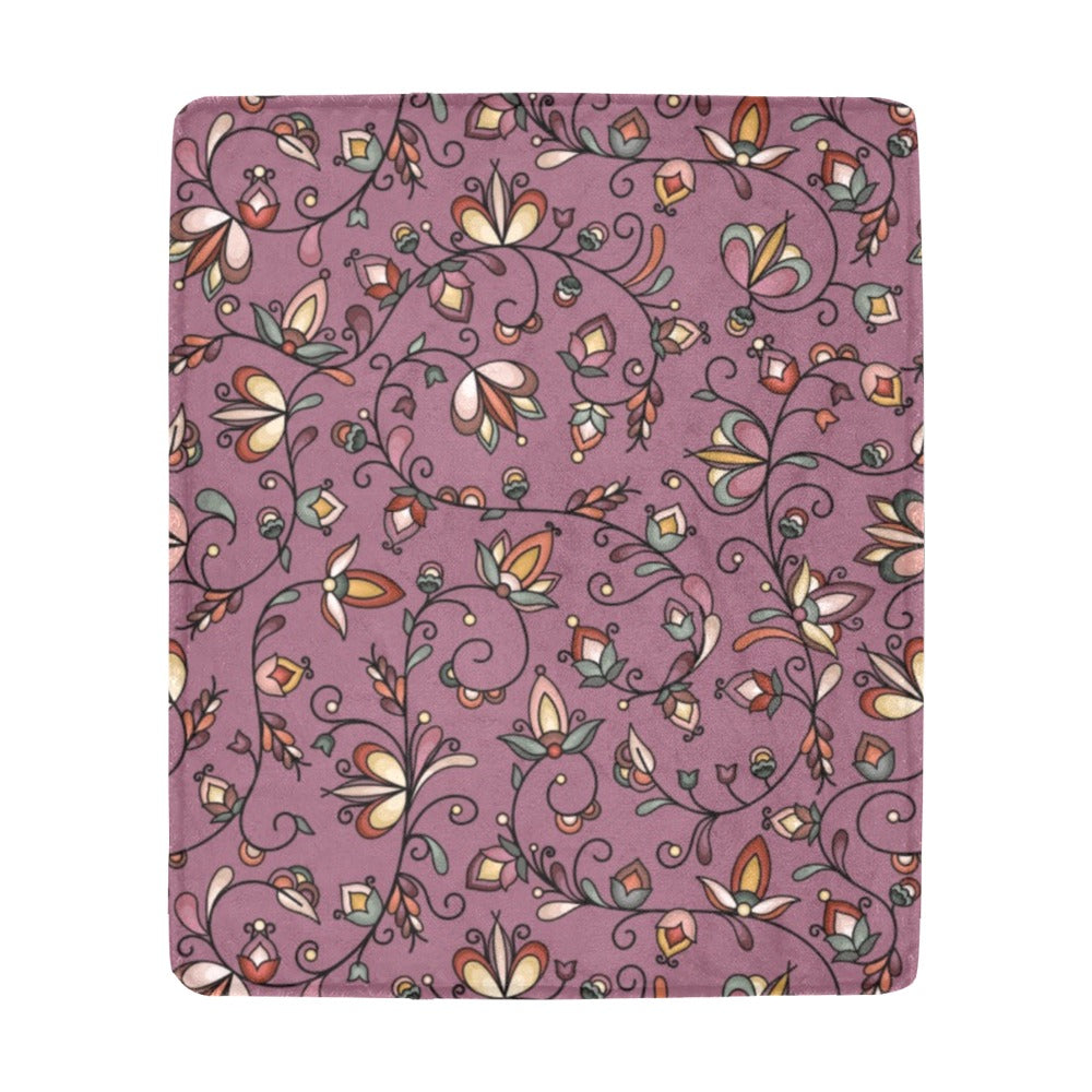 Burnt Sky Petals Magenta Ultra-Soft Micro Fleece Blanket 50"x60"