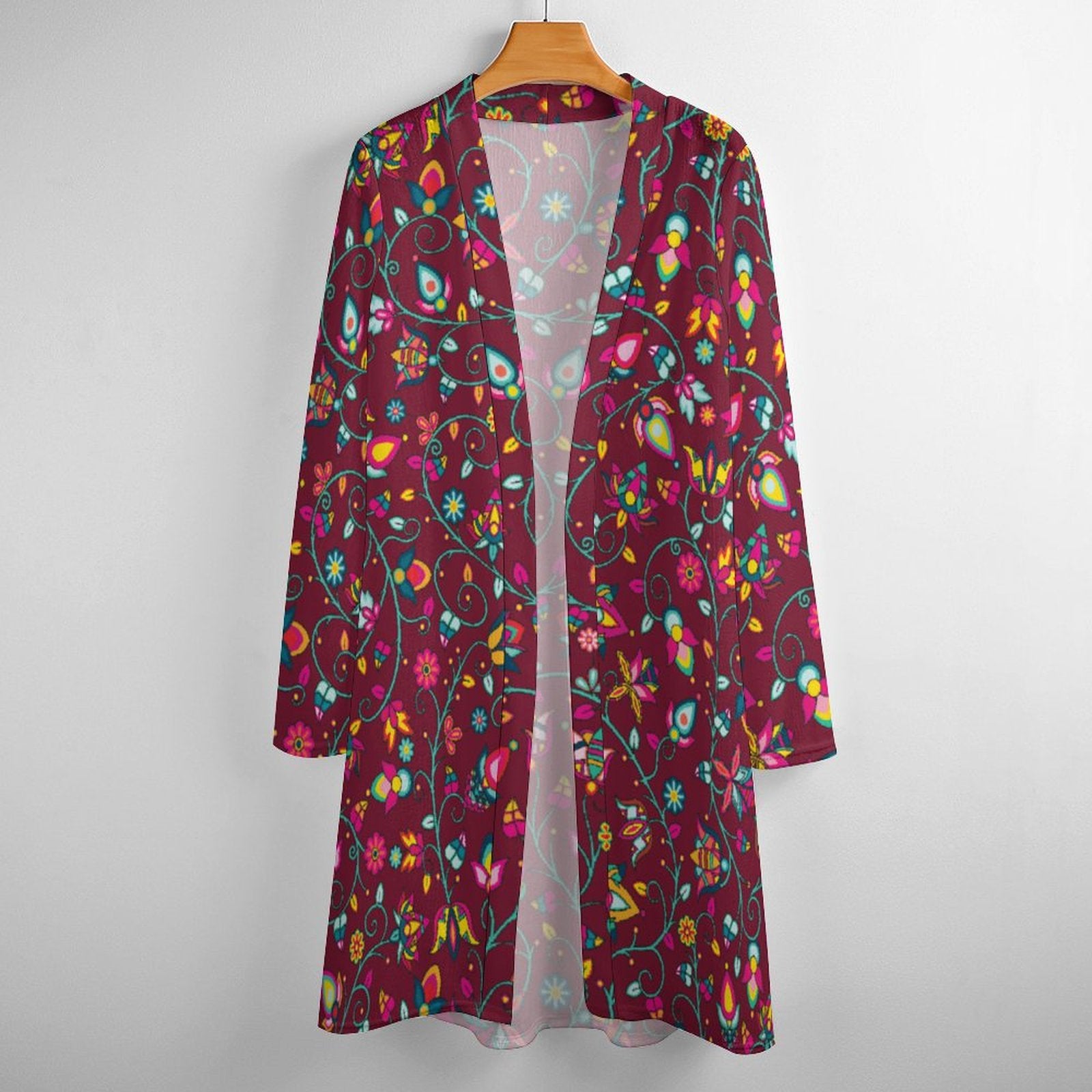 Thorny Path Cranberry Cardigan