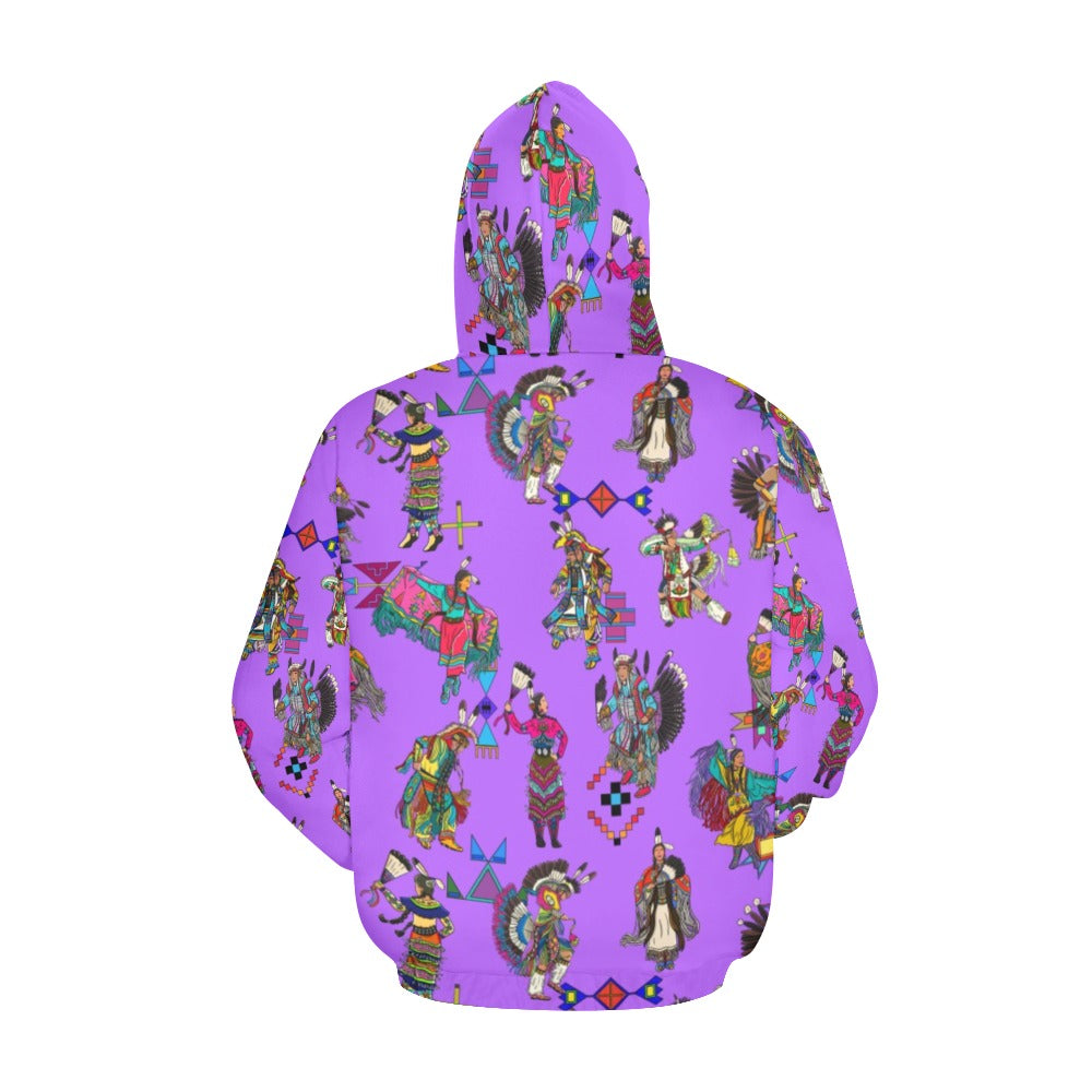 Grand Entry Dancers Purple Hoodie for Women (USA Size)