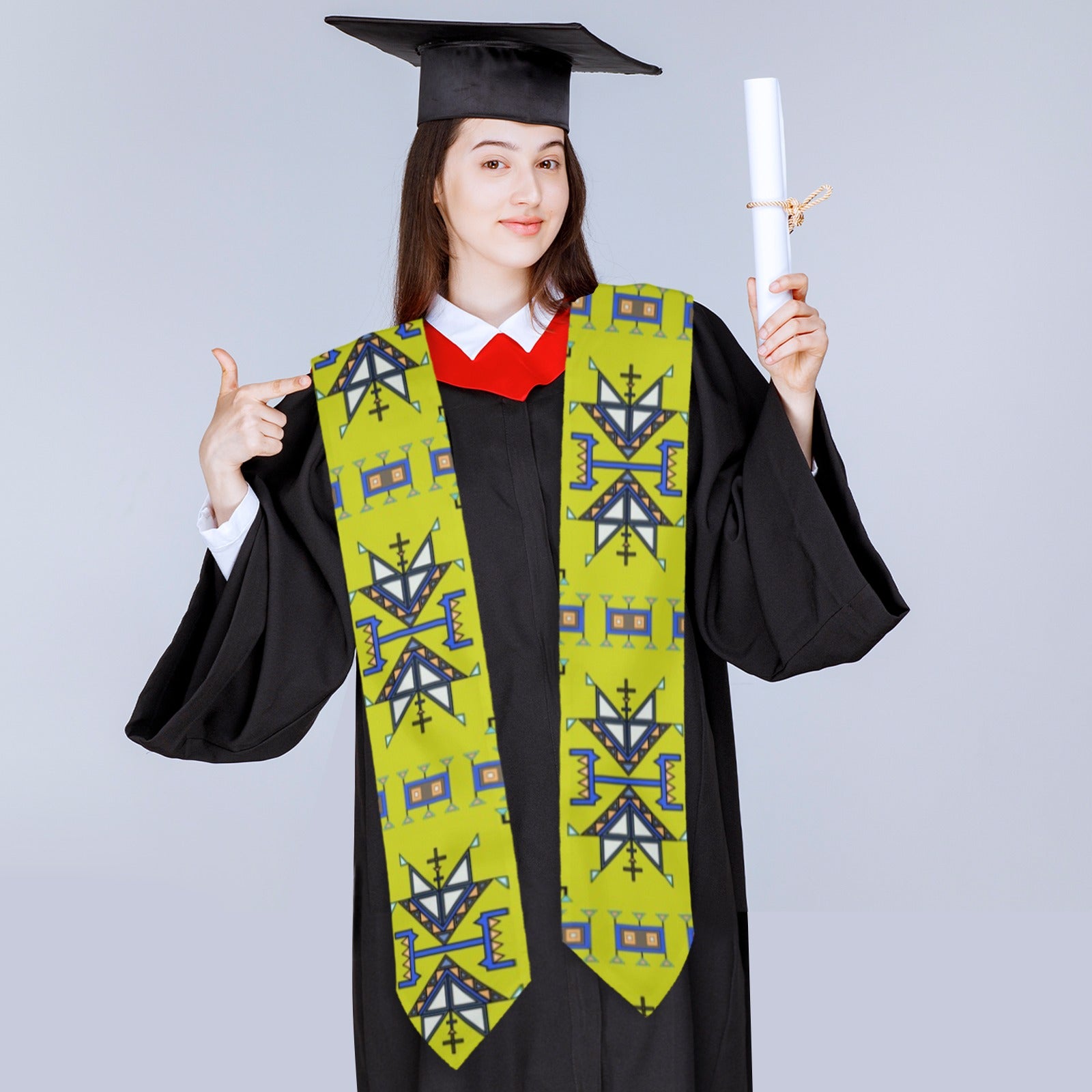 Eagle Strike Lime Graduation Stole