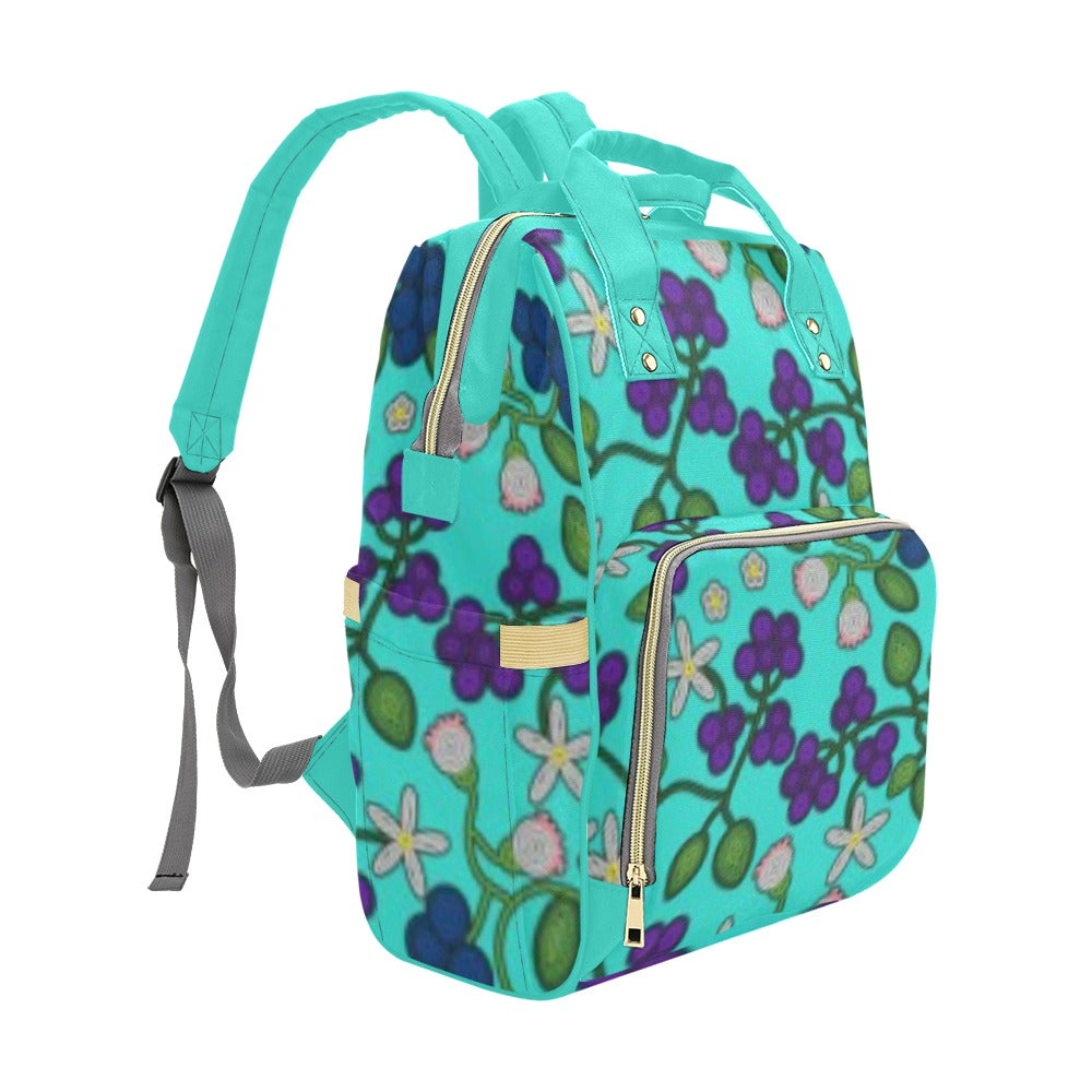 Grandmothers Stories Turquoise Multi-Function Diaper Backpack/Diaper Bag