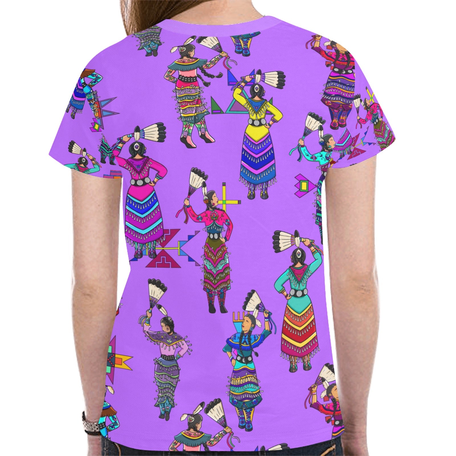 Women's Jingle Dancers Purple T-shirt for Women