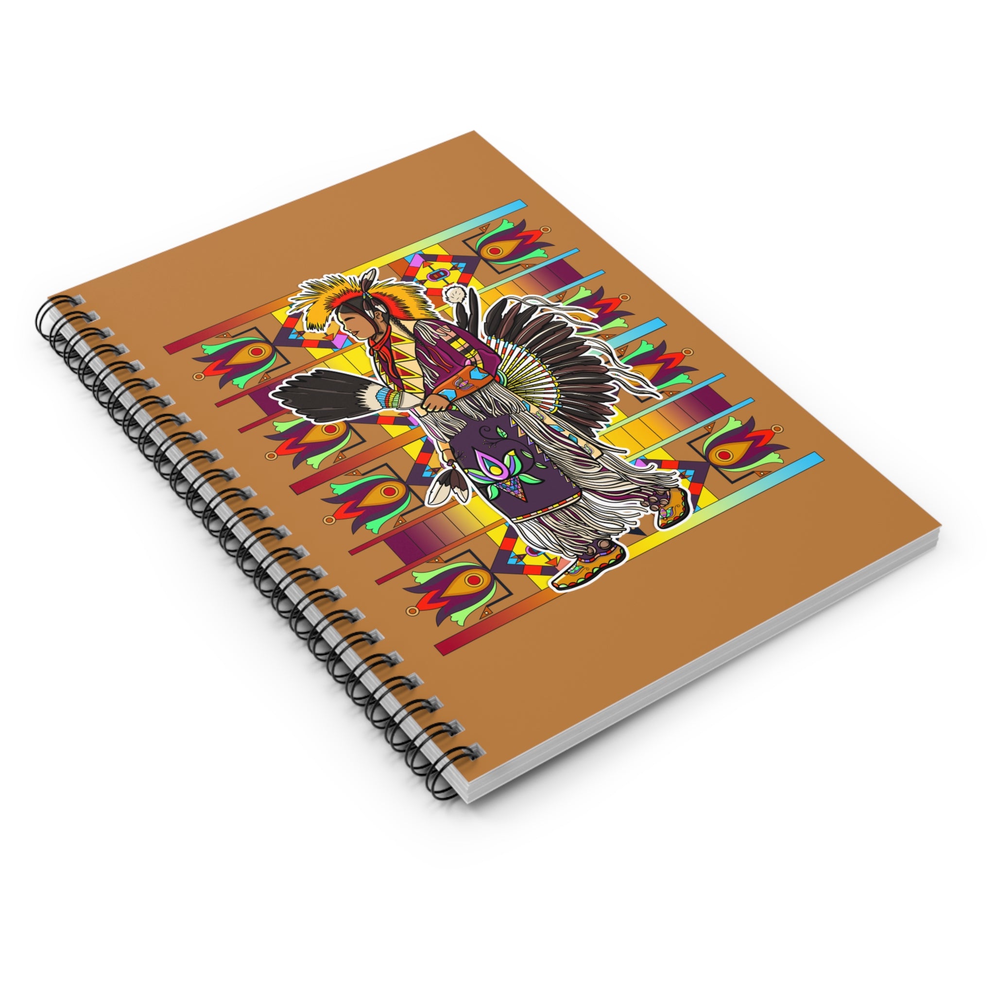 Traditional Powwow Man Dancer 2 Spiral Notebook