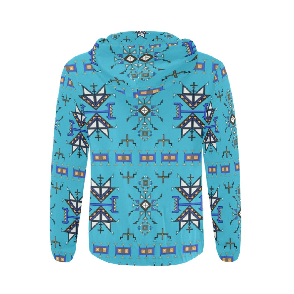 Eagle Strike Blue Men's Zipper Hoodie