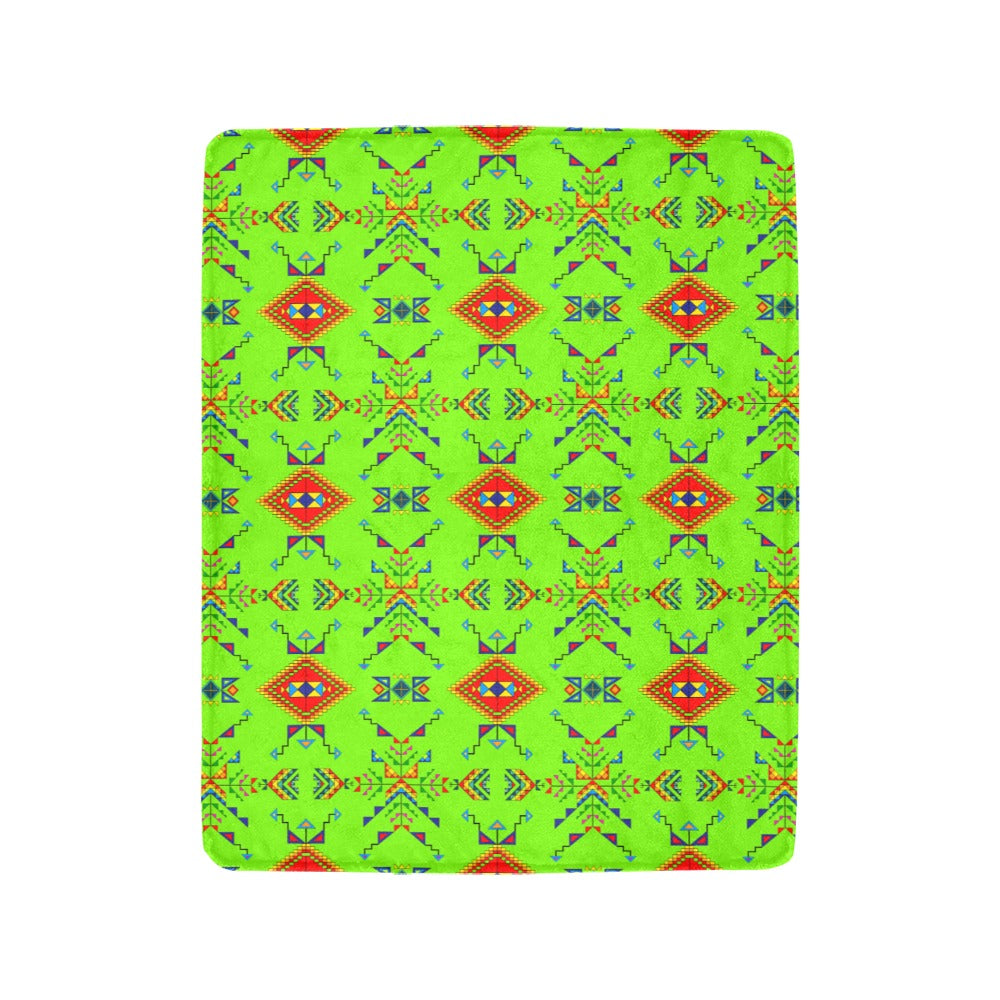 Buffalo Jump Neon Green Ultra-Soft Micro Fleece Blanket 40"x50"