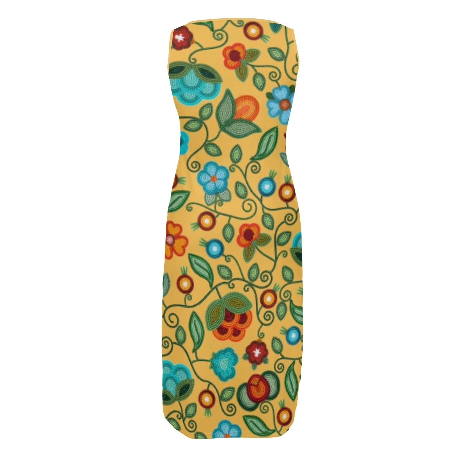 Prairie Fire Petals Honey Phaedra Sleeveless Open Fork Long Dress