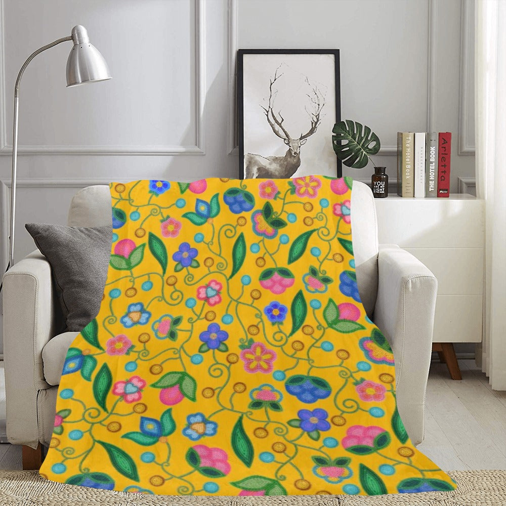 Skyberry Serenade Yellow Ultra-Soft Micro Fleece Blanket 60"x80"