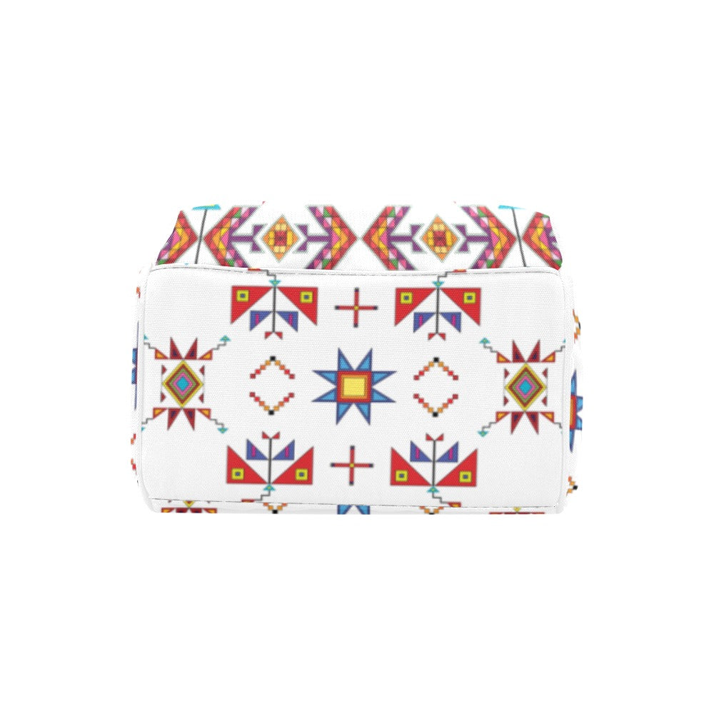 Scattered Generations White Multi-Function Diaper Backpack/Diaper Bag