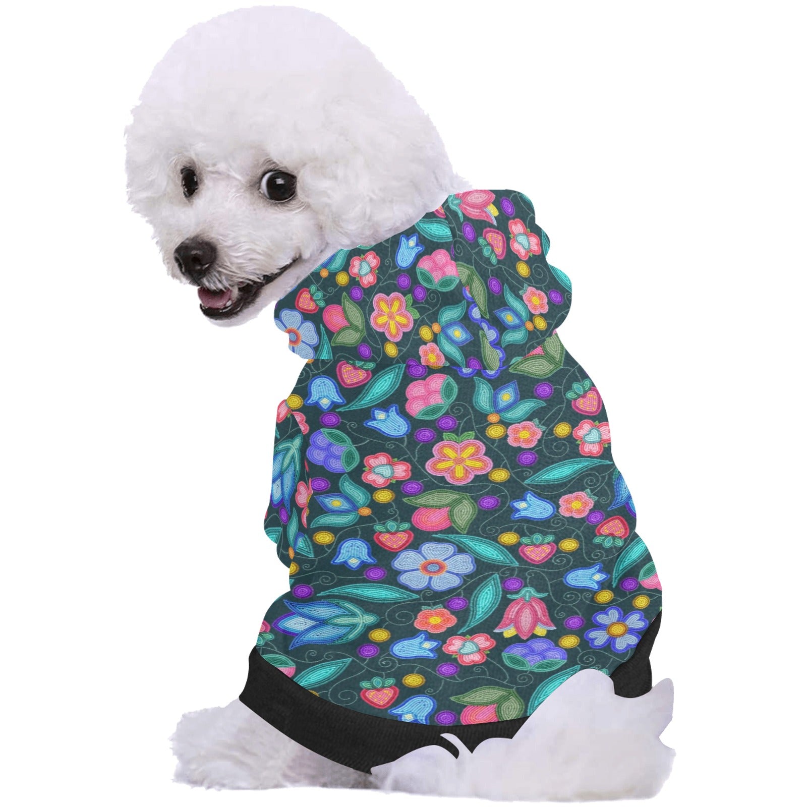 Sweet Offering Dark Teal Pet Dog Hoodie