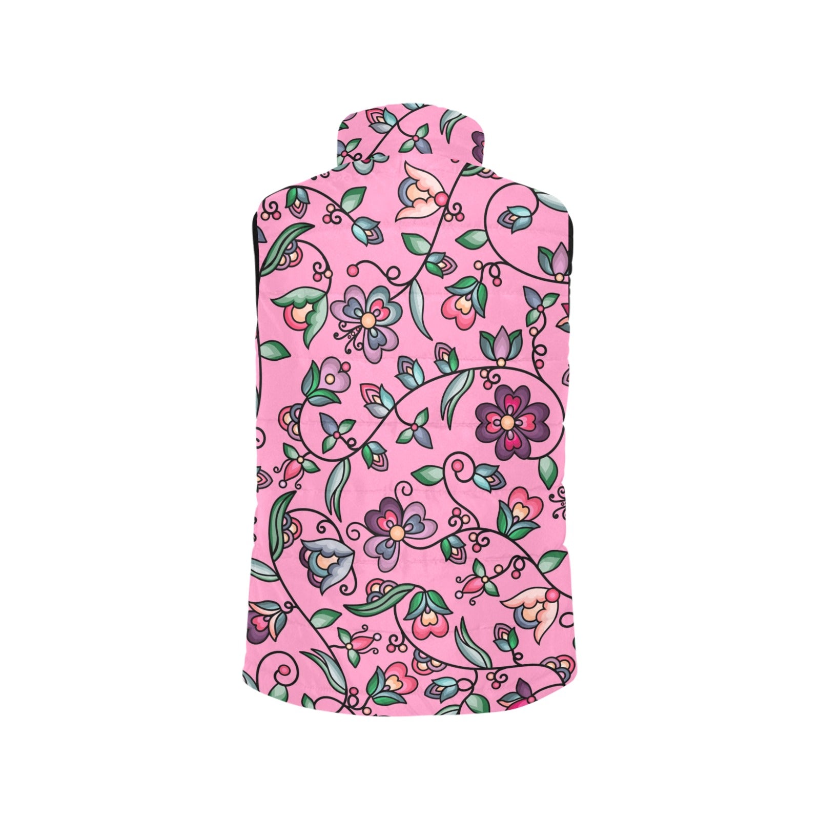 Amber Evening Garland Pink Women's Padded Vest Jacket