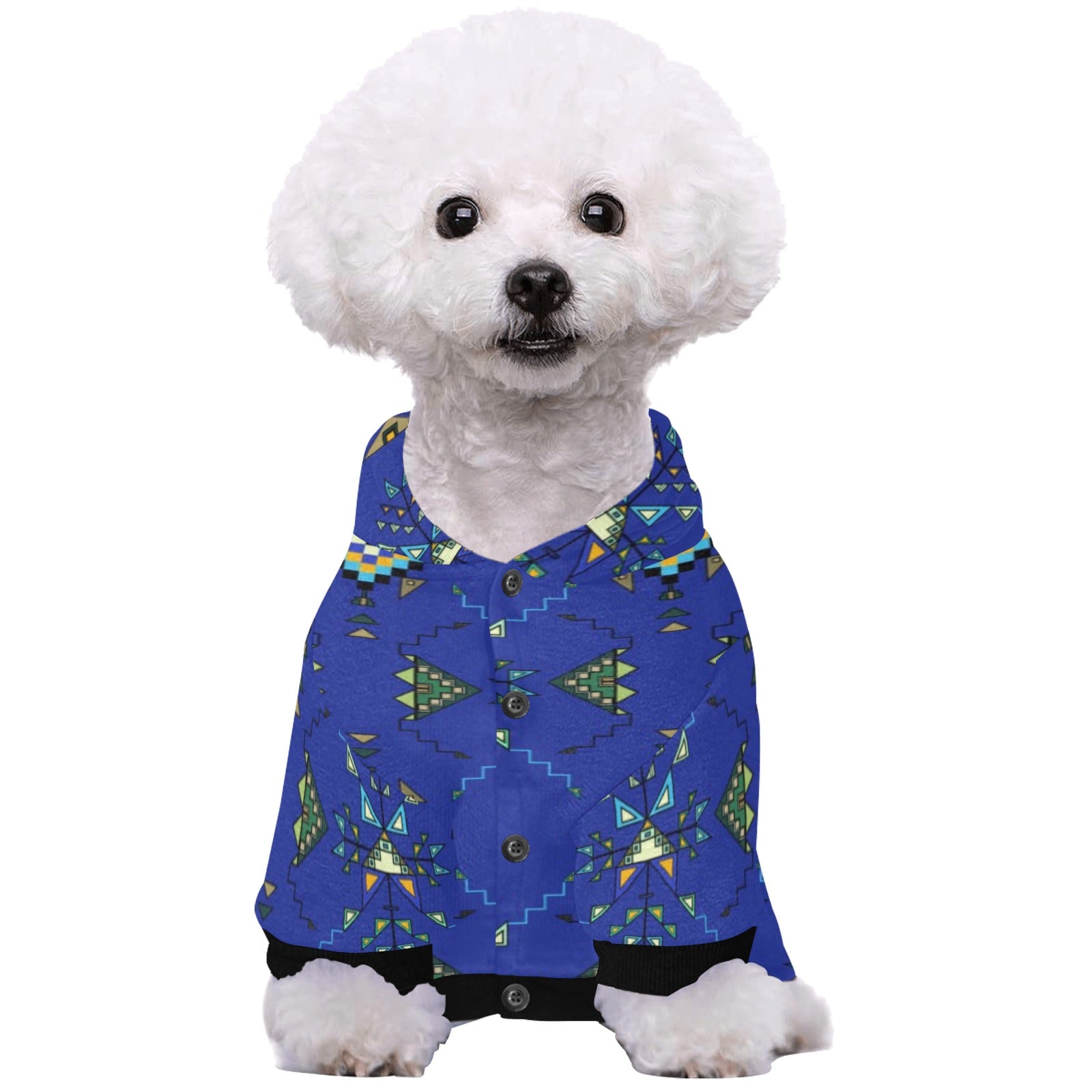 Bear Shield Dark Blue Pet Dog Hoodie