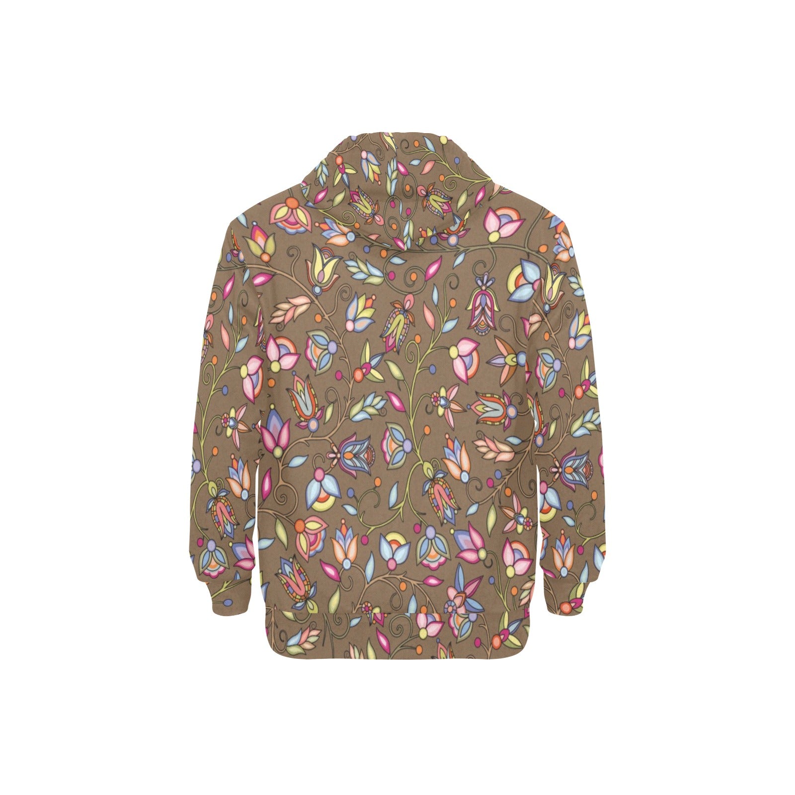 Buffalo Bloom Earth Song Men's Long Sleeve Fleece Hoodie
