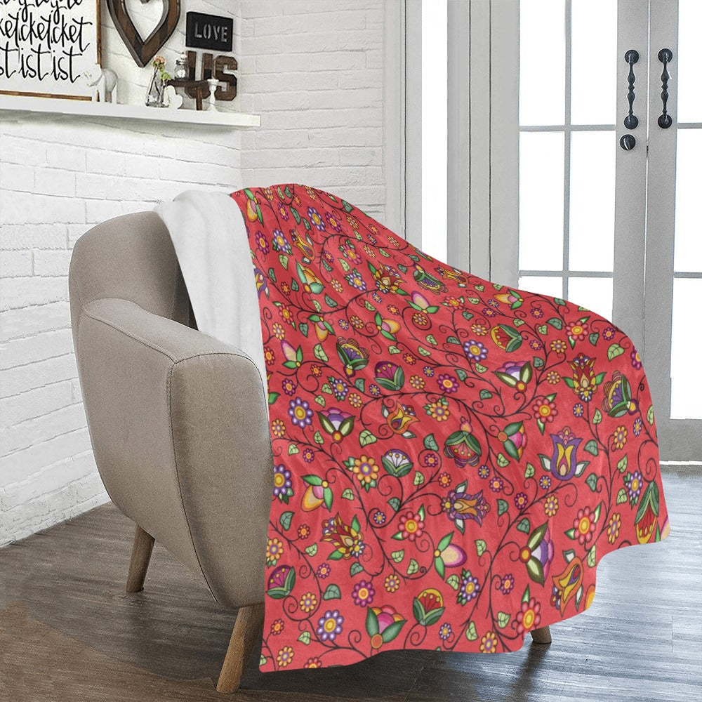 Heartbeat Petals Red Ultra-Soft Micro Fleece Blanket 50"x60"