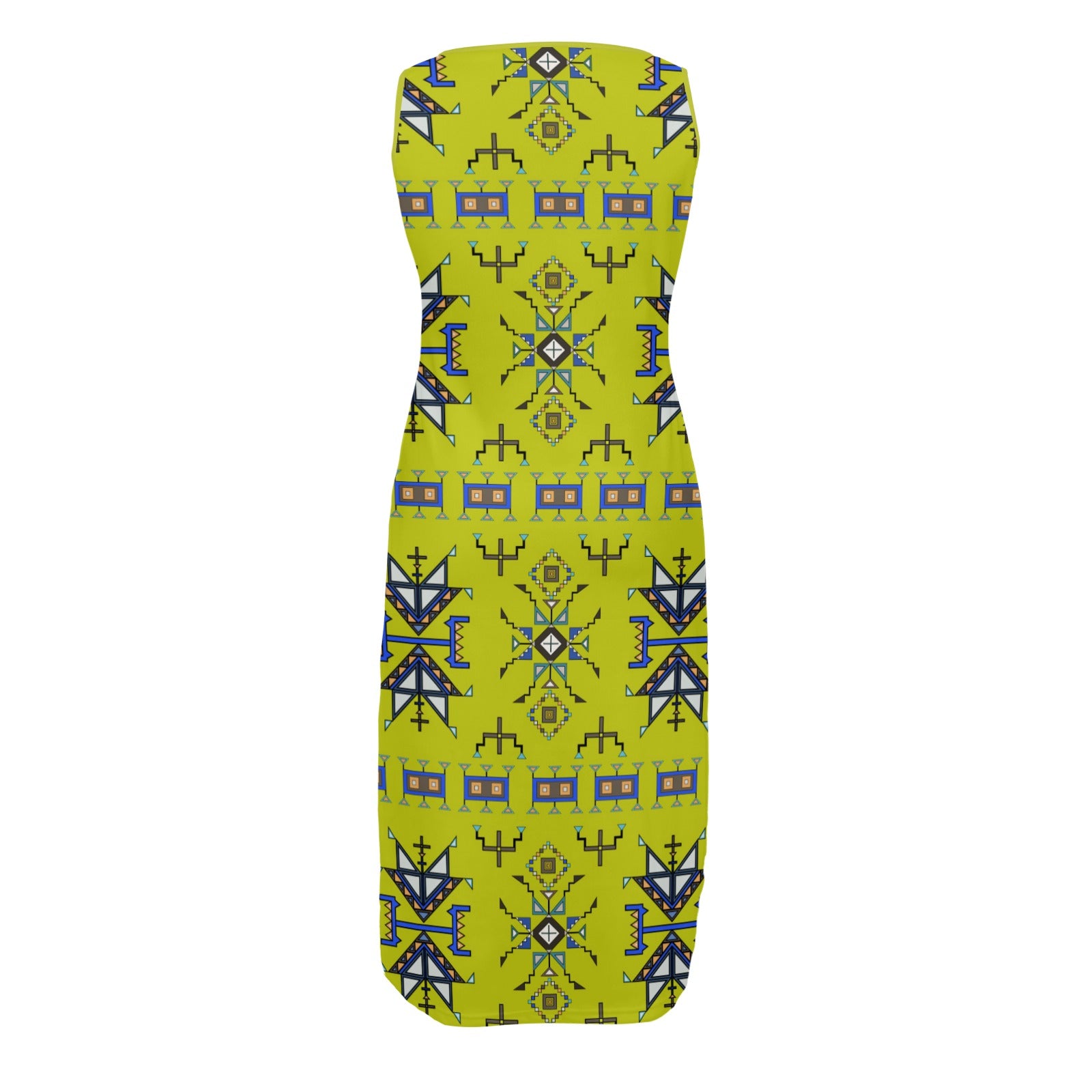 Eagle Strike Lime Phaedra Sleeveless Open Fork Long Dress