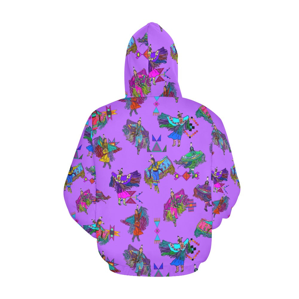 Women's Fancy Dancers Purple Hoodie for Women (USA Size)