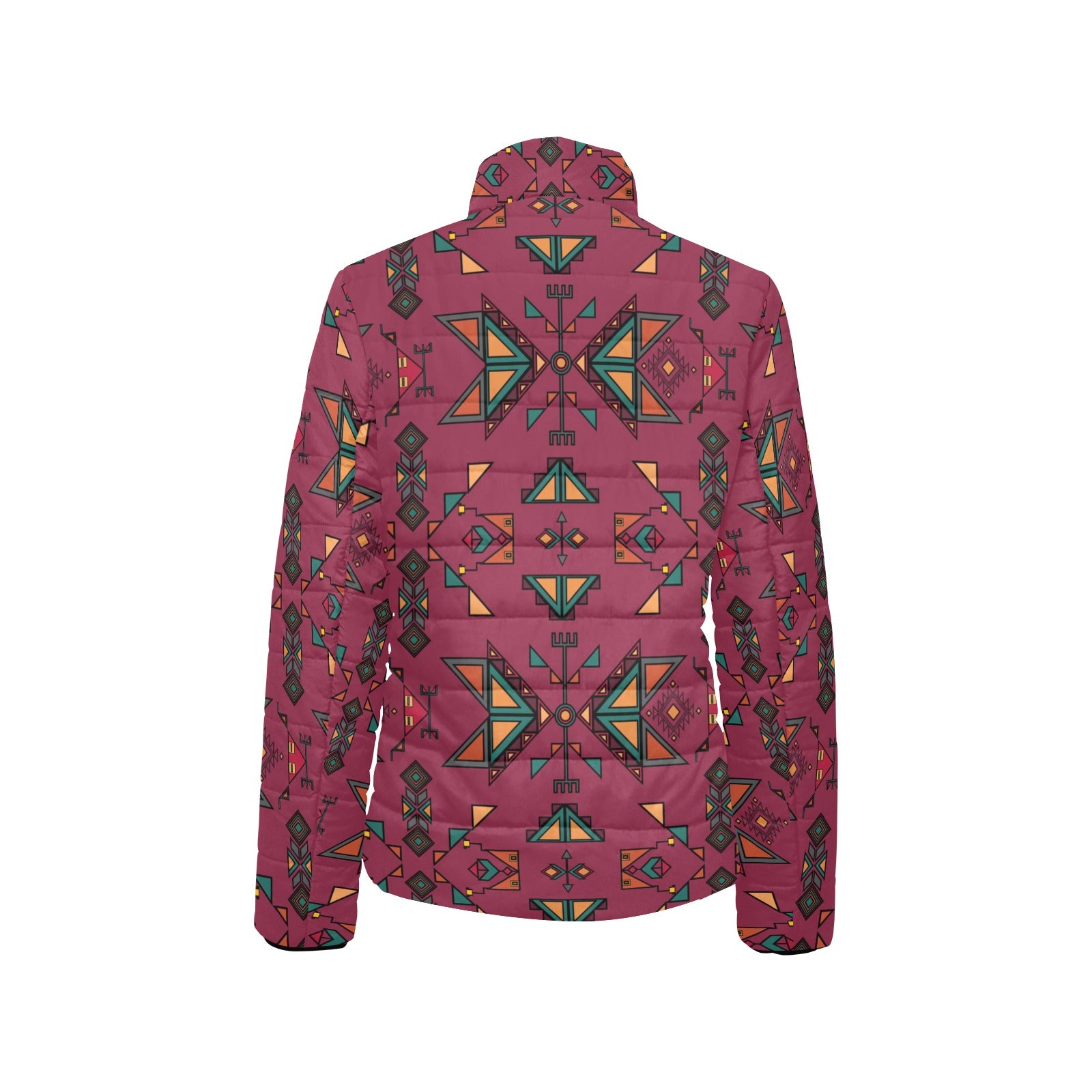 Arrow Dawn Maroon Women's Stand Collar Padded Jacket