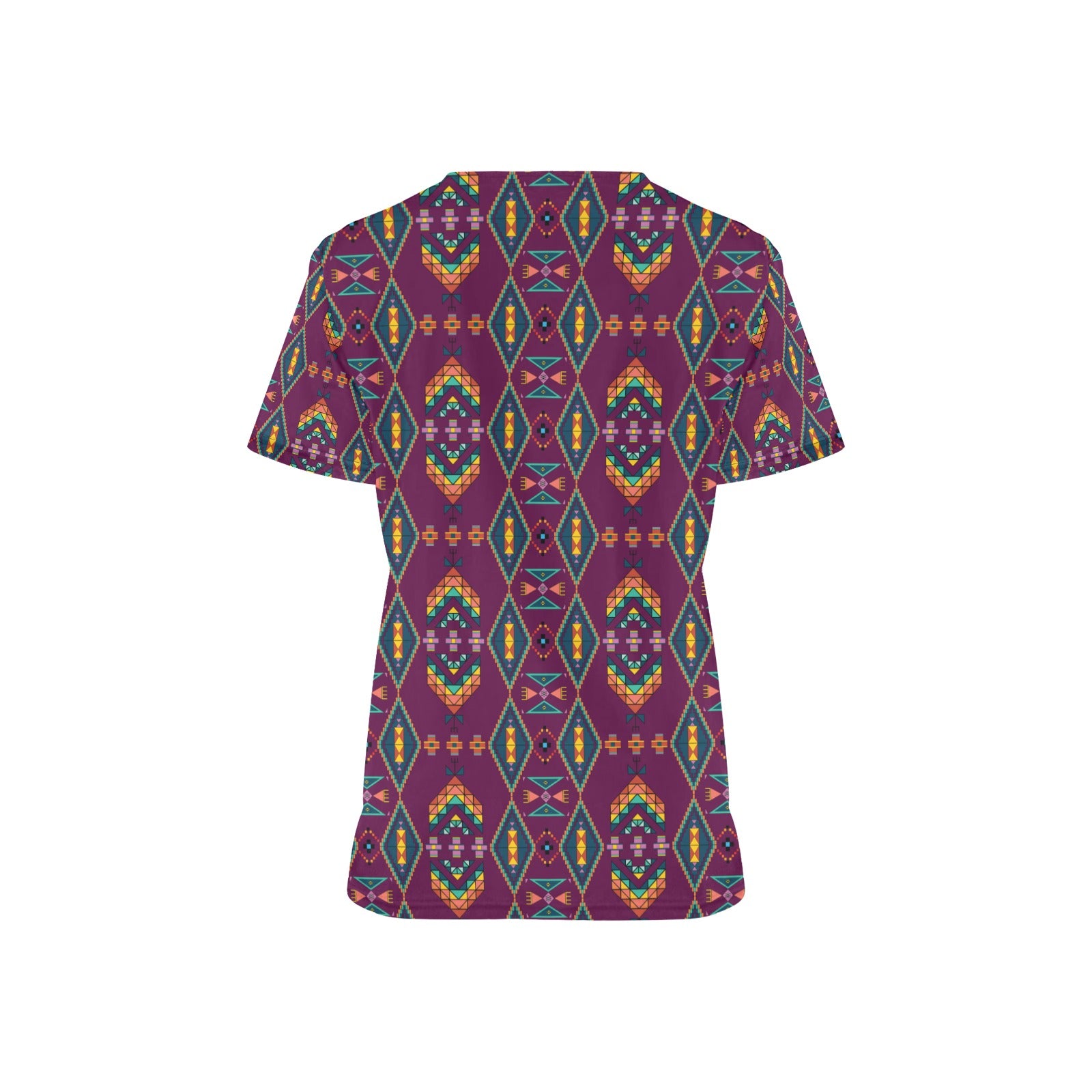Travois Tipi Berry Scrub Top