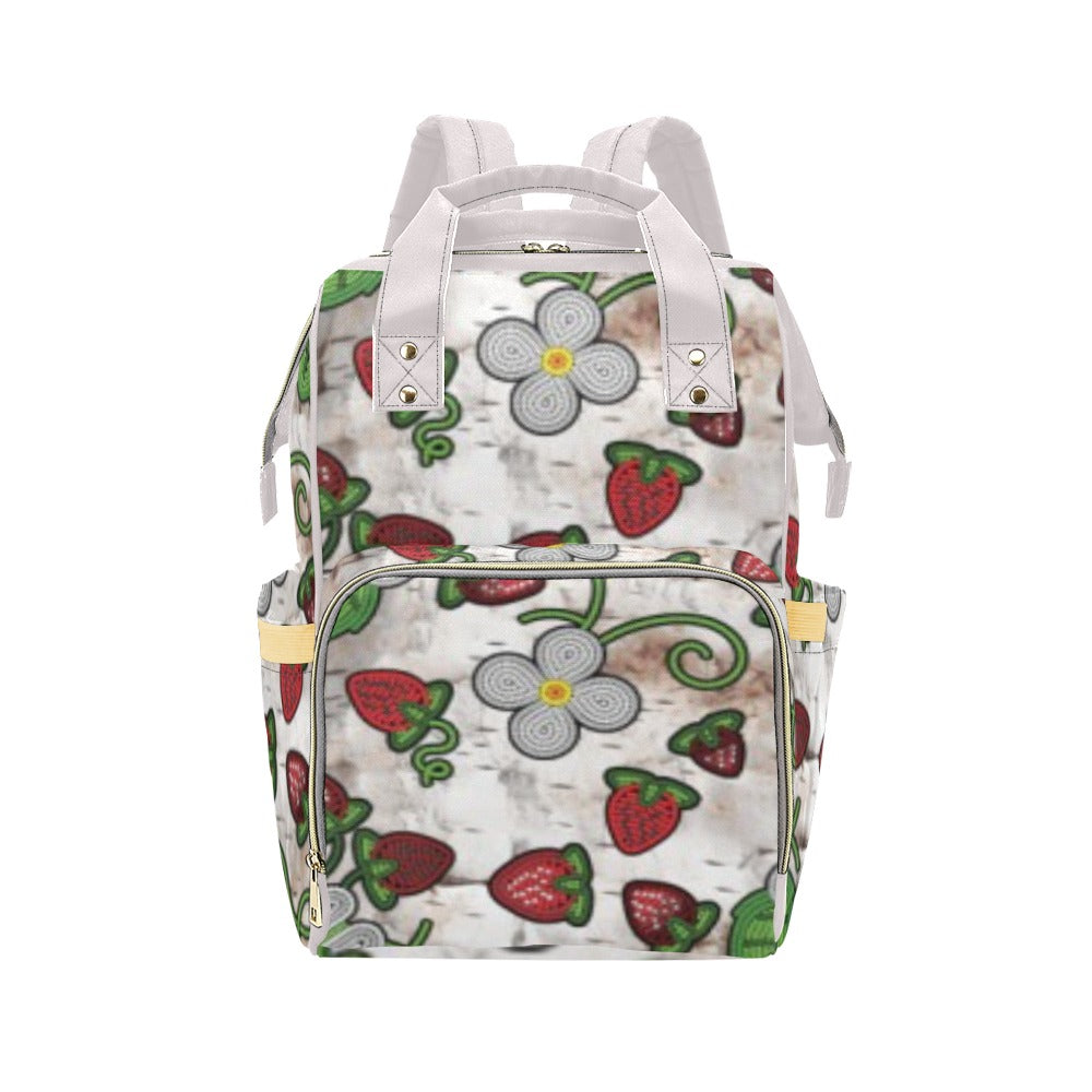 Strawberry Dreams Br Bark Multi-Function Diaper Backpack/Diaper Bag