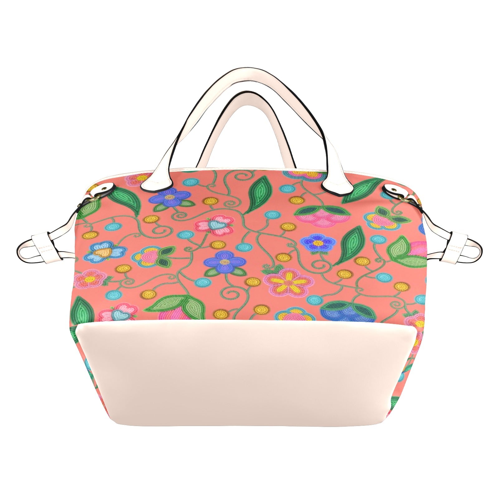 Skyberry Serenade Peach Clover Canvas Tote Bag
