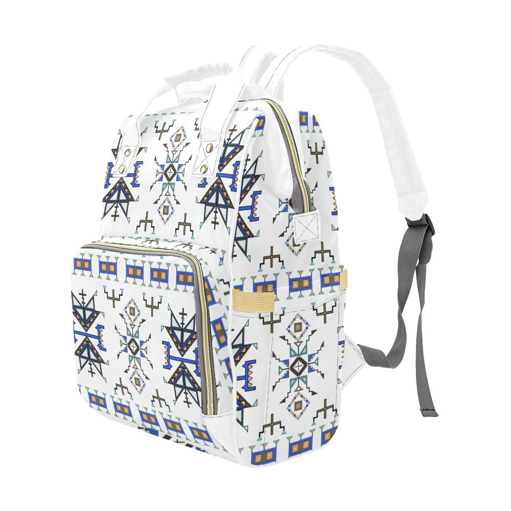 Eagle Strike White Multi-Function Diaper Backpack/Diaper Bag