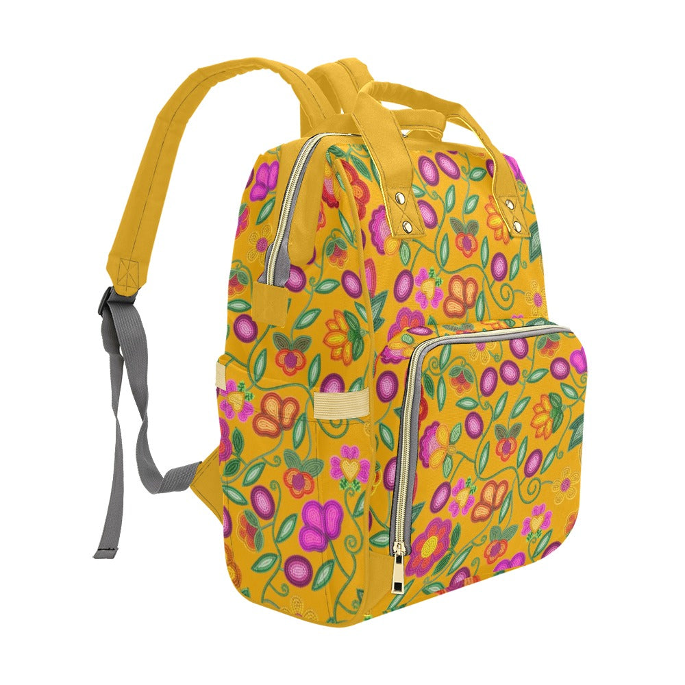 Boreal Bounty Yellow Multi-Function Diaper Backpack/Diaper Bag