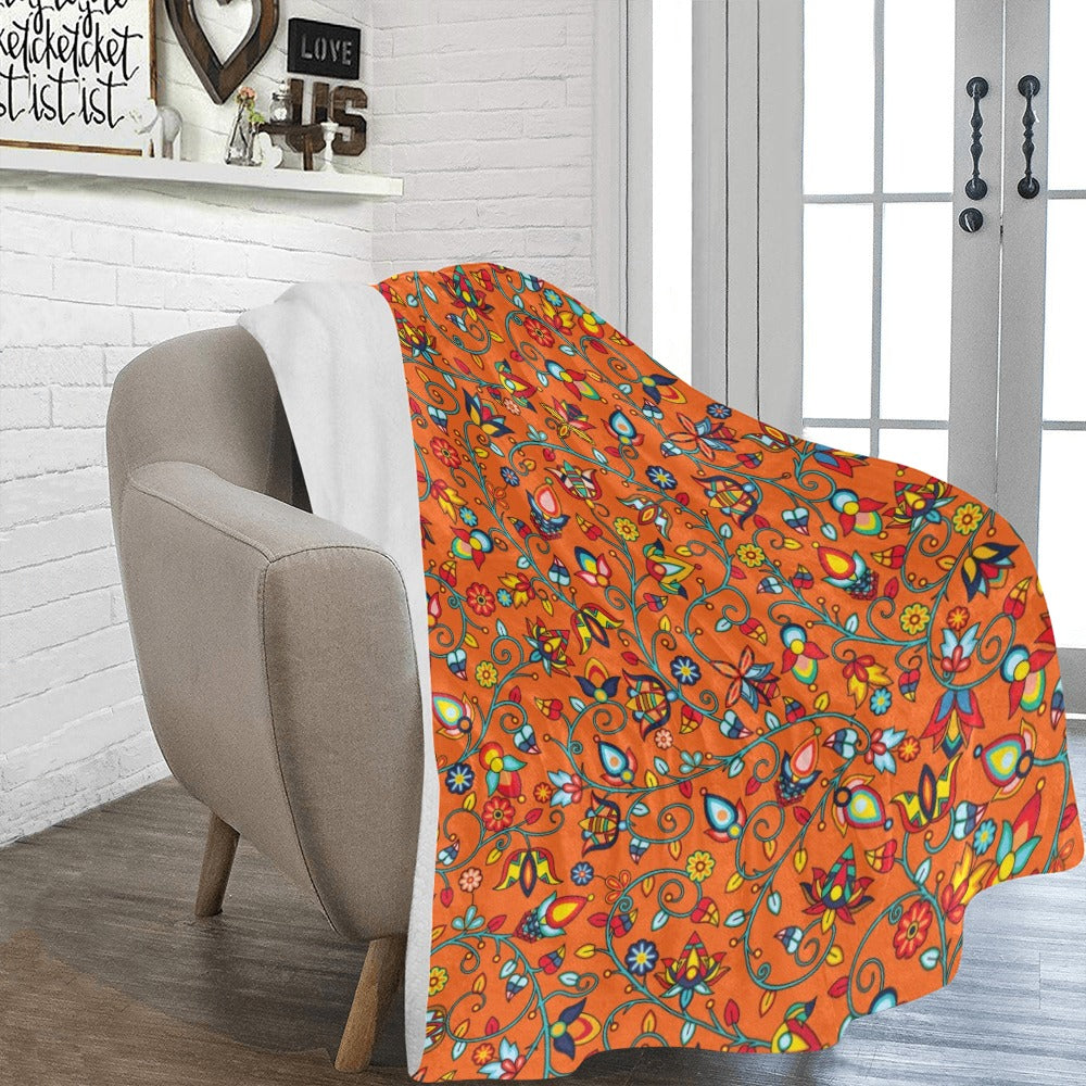 Thorny Path Orange Ultra-Soft Micro Fleece Blanket 60"x80"