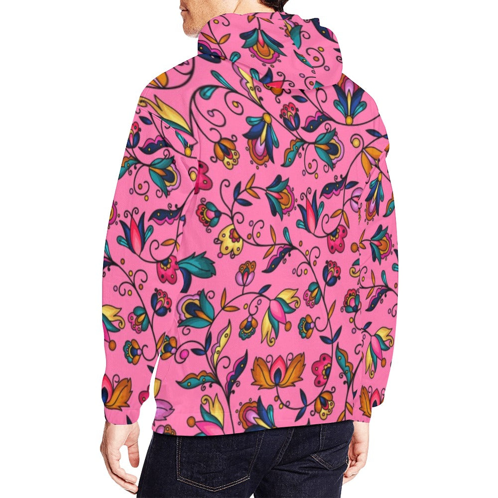 Copper Prairie Petals Pink Hoodie for Men (USA Size)