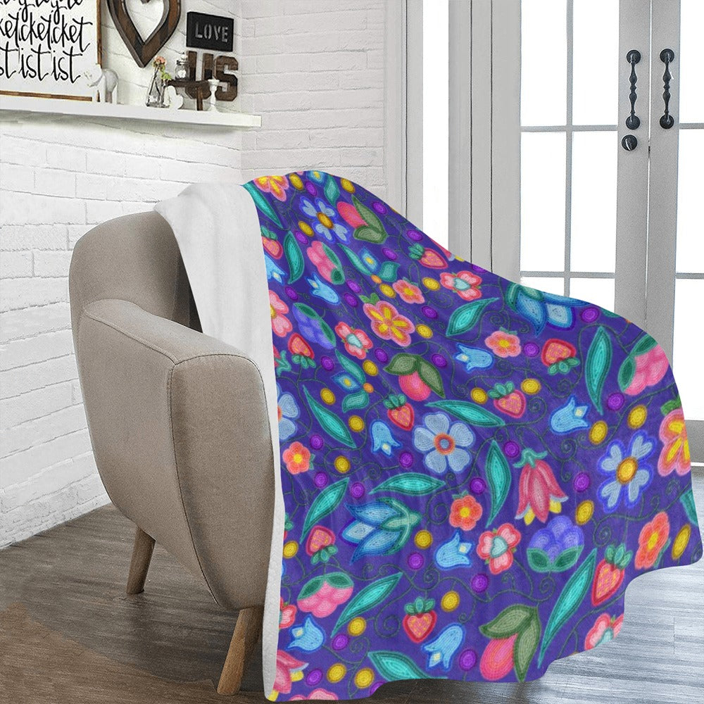 Sweet Offering Indigo Ultra-Soft Micro Fleece Blanket 60"x80"