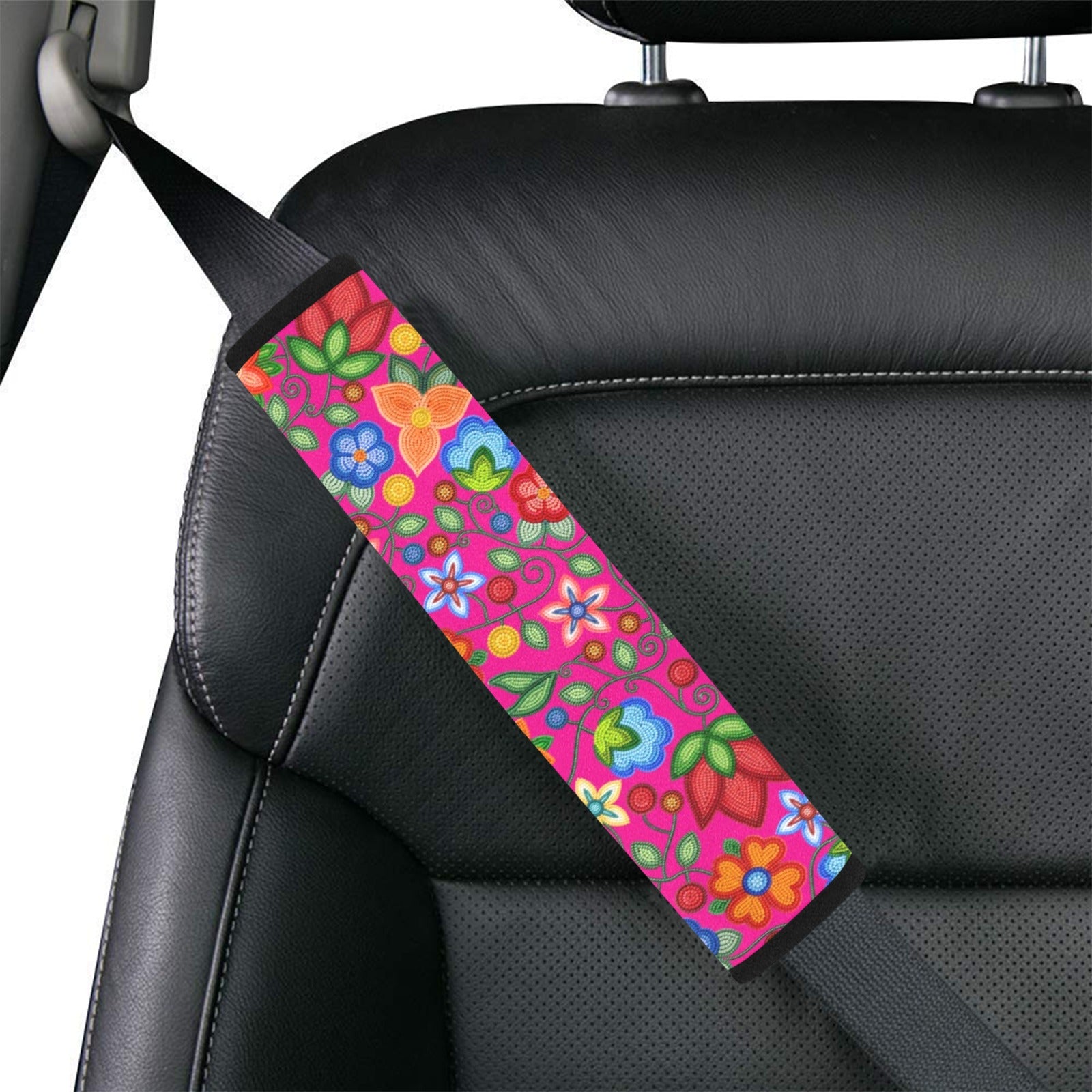 Morning Harmony Pink Car Seat Belt Cover 7''x12.6'' (Pack of 2)